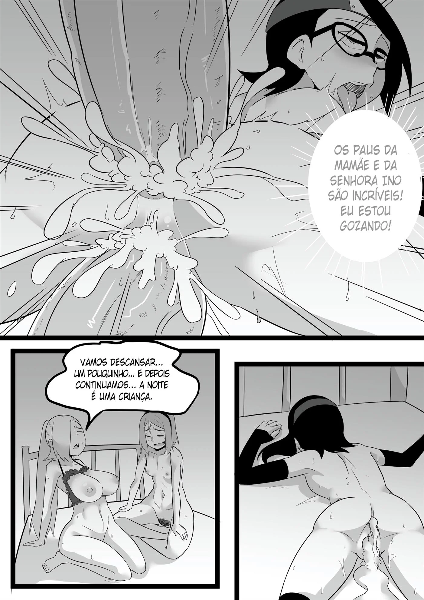 Mãe imoral 3 – HQ Hentai – Quadrinho De Sexo Em PT-BR