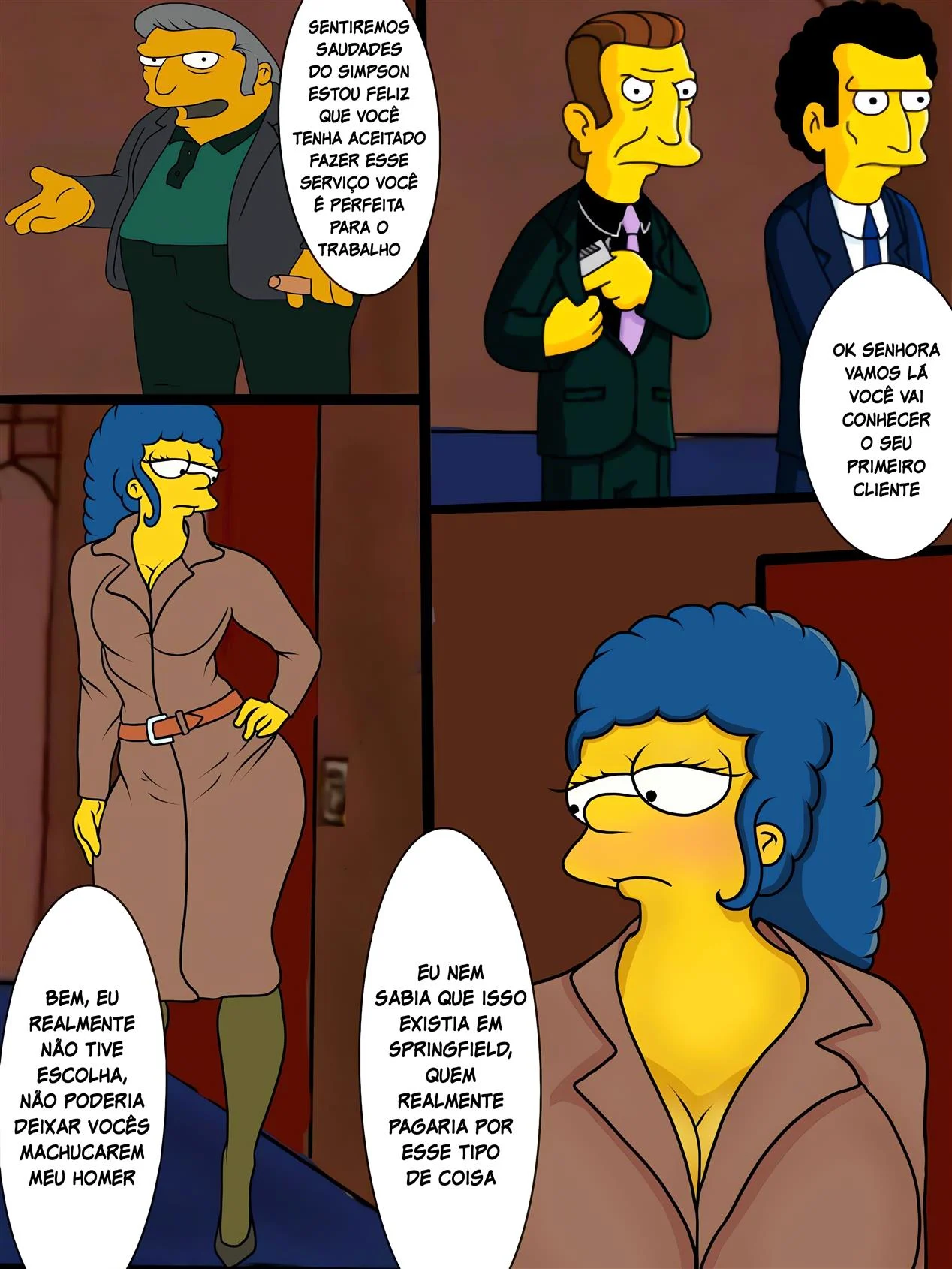 Marge pagando as dividas do marido &ndash; Gozando Dentro &ndash; Ler Quadrinho Porno PT-BR