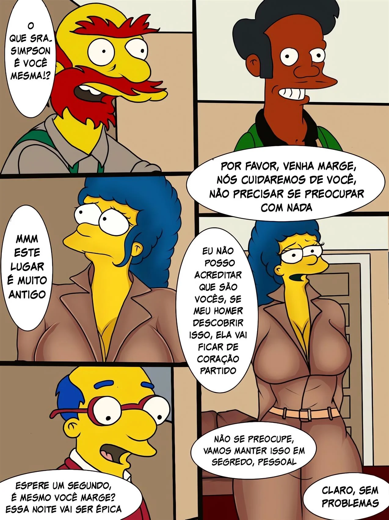 Marge pagando as dividas do marido &ndash; Gozando Dentro &ndash; Ler Quadrinho Porno PT-BR
