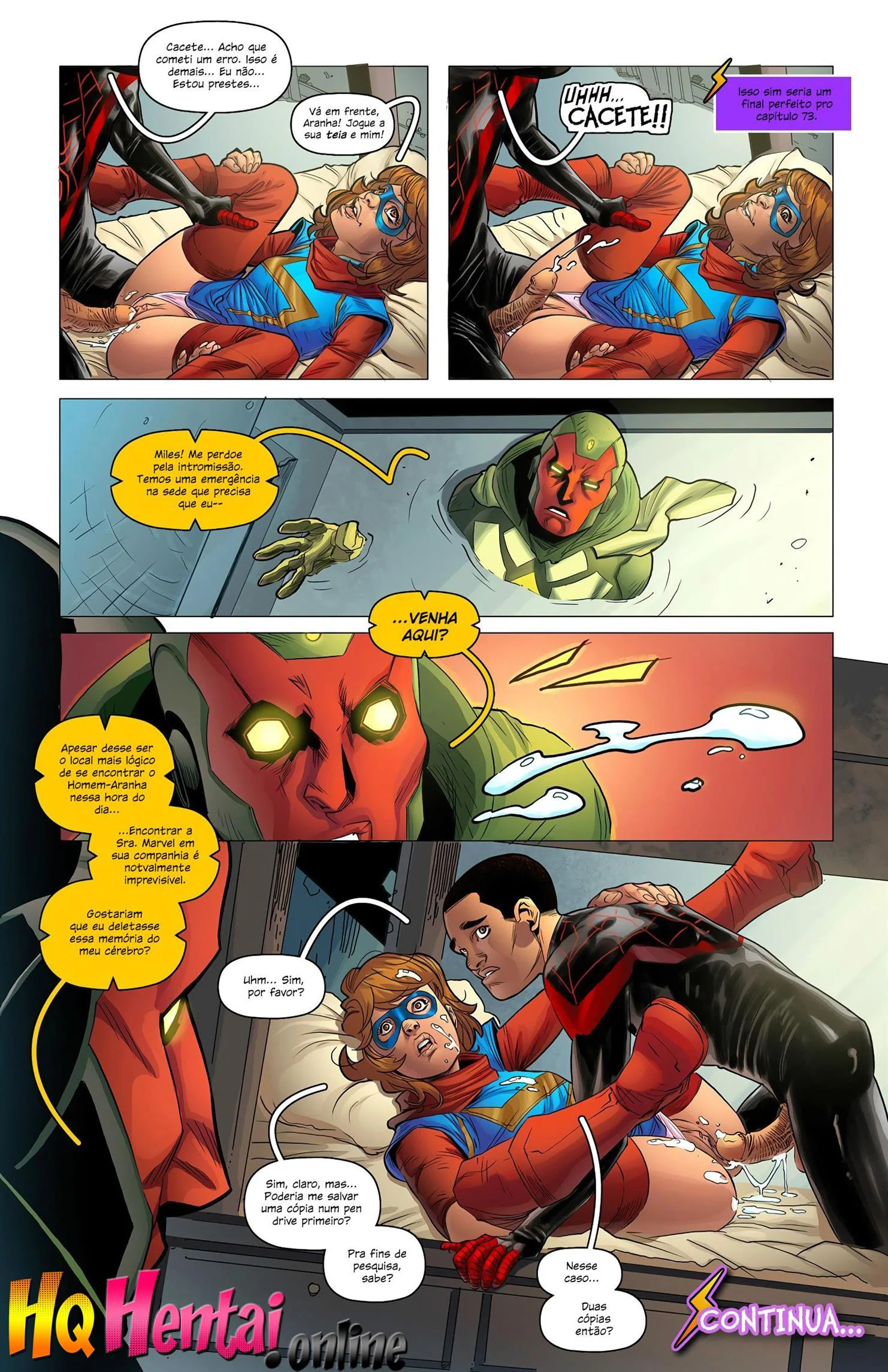 Ms. Marvel e Homem &ndash; Homem Aranha Porn&ocirc; &ndash; Em Portugu&ecirc;s