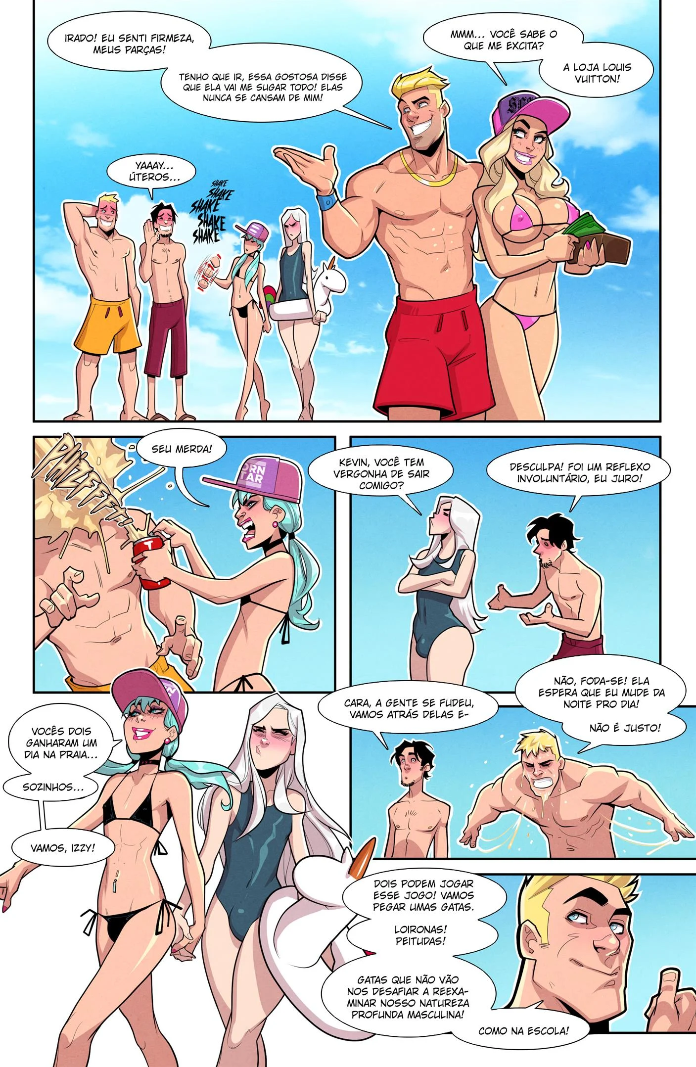 Na praia com as namoradas traps &ndash; Boquete &ndash; Hentai em Portugu&ecirc;s