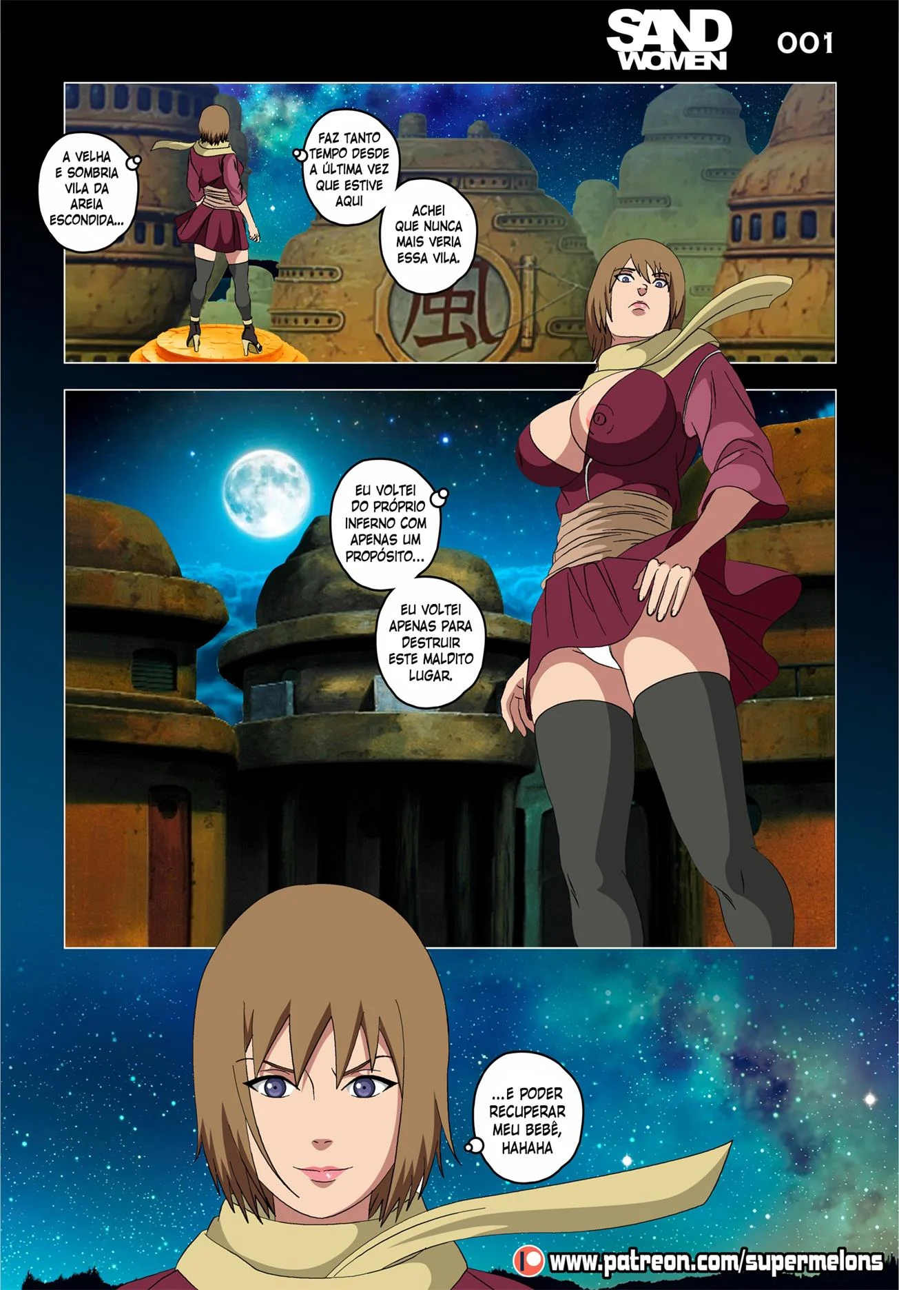 Ninjas vadias na vila da areia – Naruto Hentai – Ler Quadrinho Completos