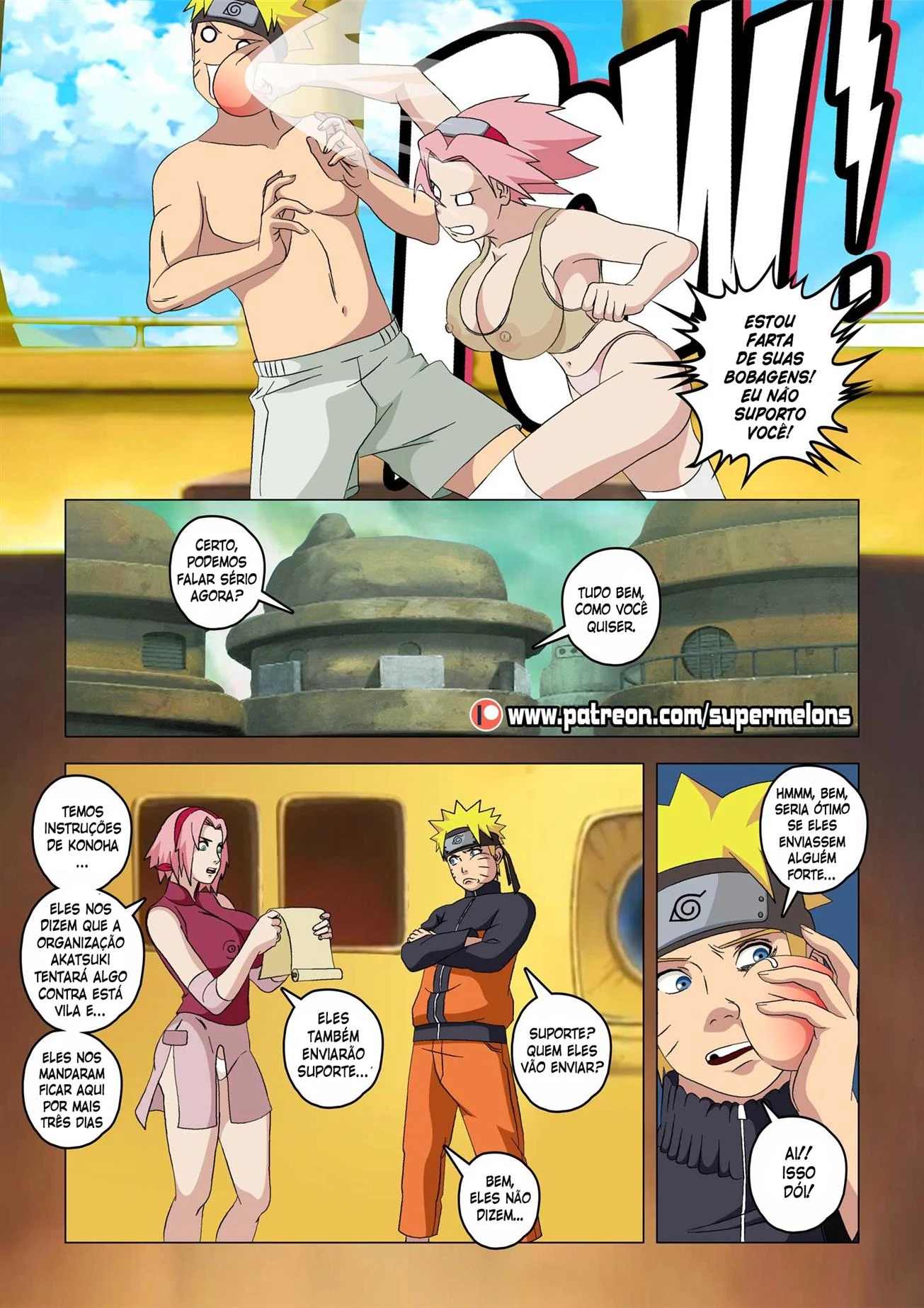 Ninjas vadias na vila da areia – Naruto Hentai – Ler Quadrinho Completos