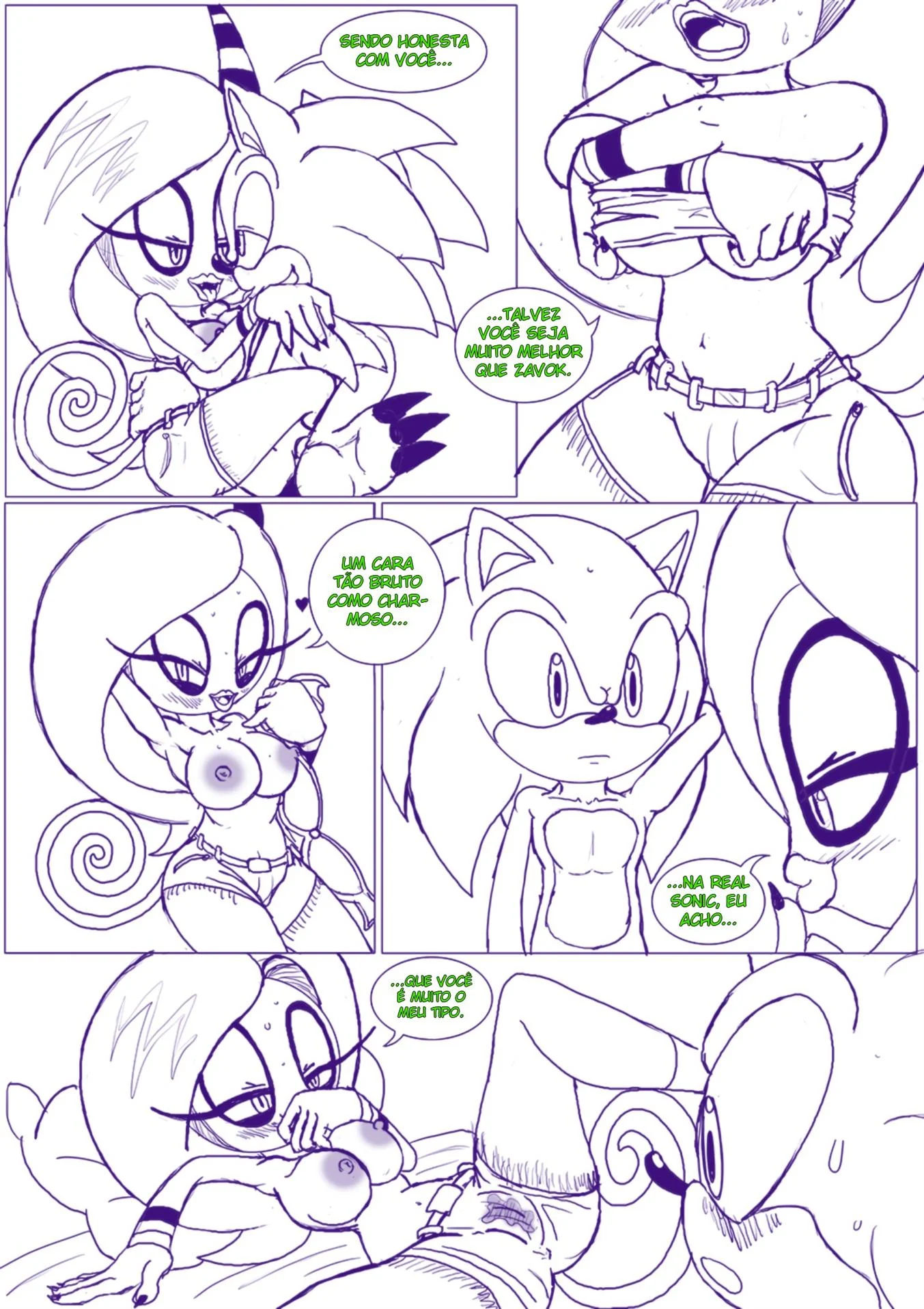Noite de sexo do Sonic &ndash; Sonic Hentai &ndash; Completo
