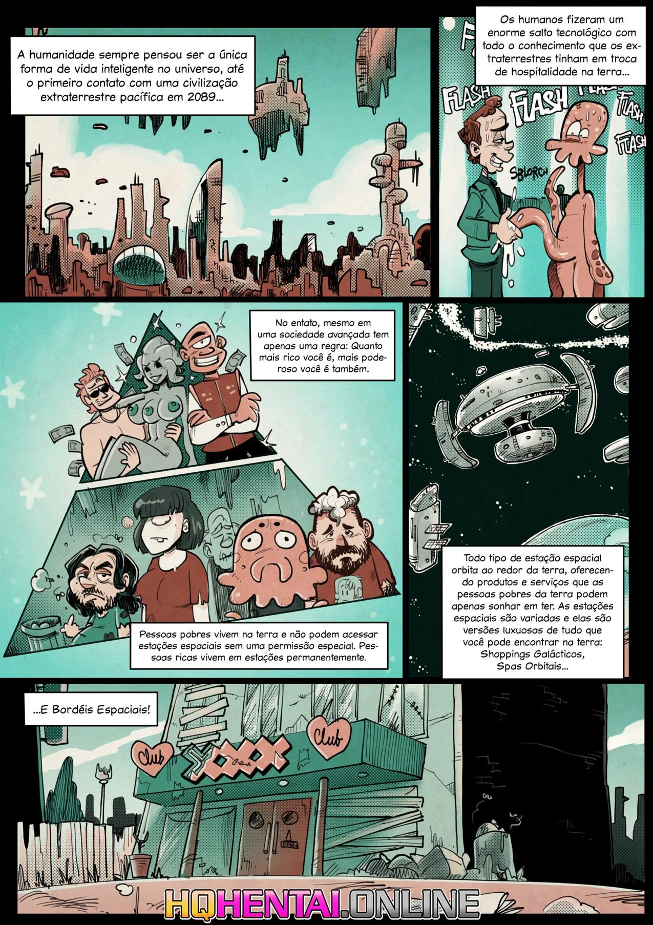 O bordel espacial &ndash; Tent&aacute;culos &ndash; Quadrinho em Portugu&ecirc;s PT-BR