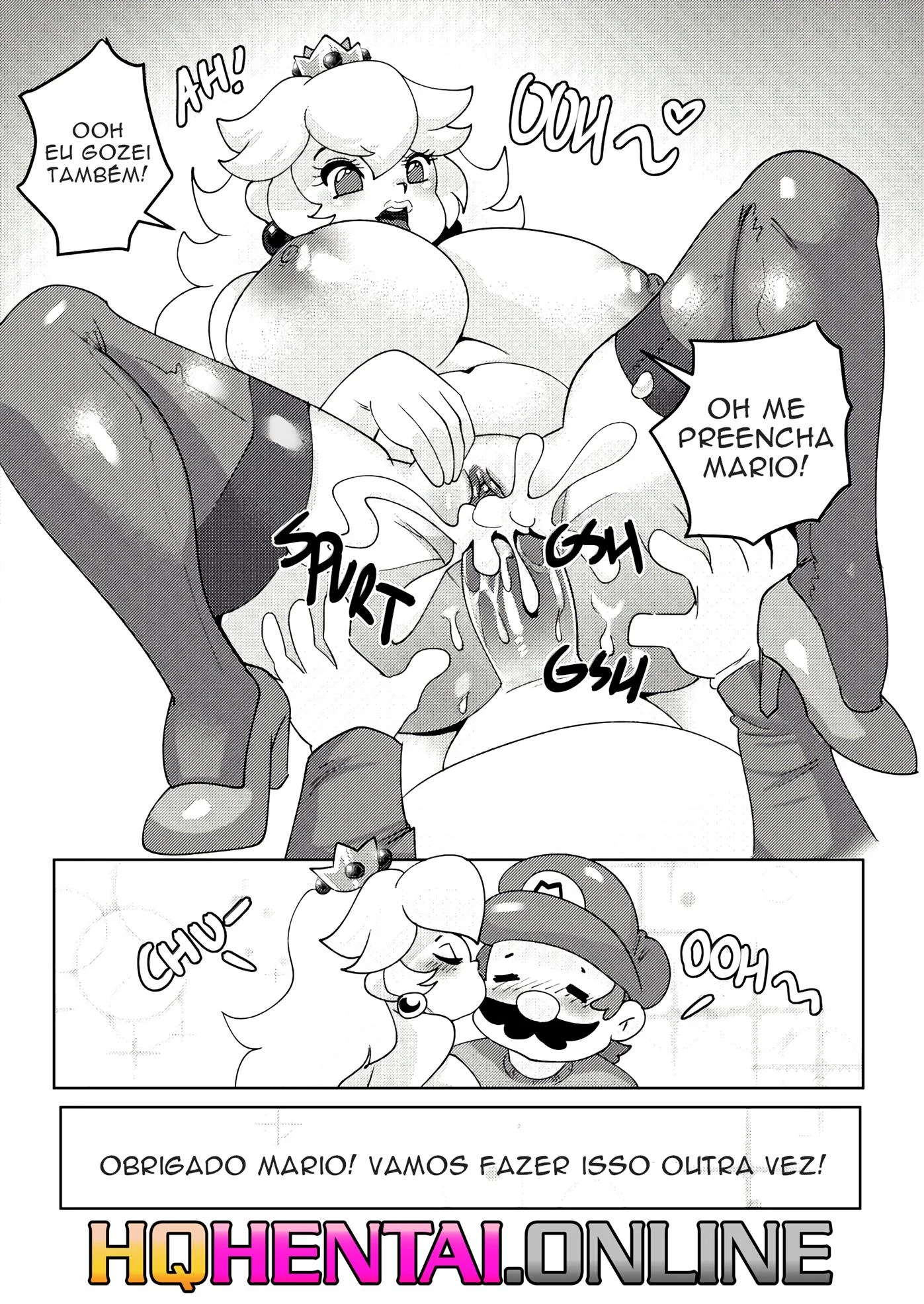 O convite de Peach – Super Mario Hentai – Quadrinho em Português PT-BR