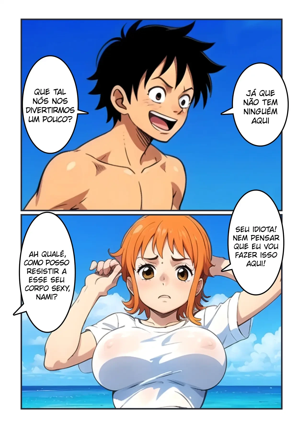 O Desejo Ardente de Luffy &ndash; Nami Hentai &ndash; Quadrinho em Portugu&ecirc;s PT-BR
