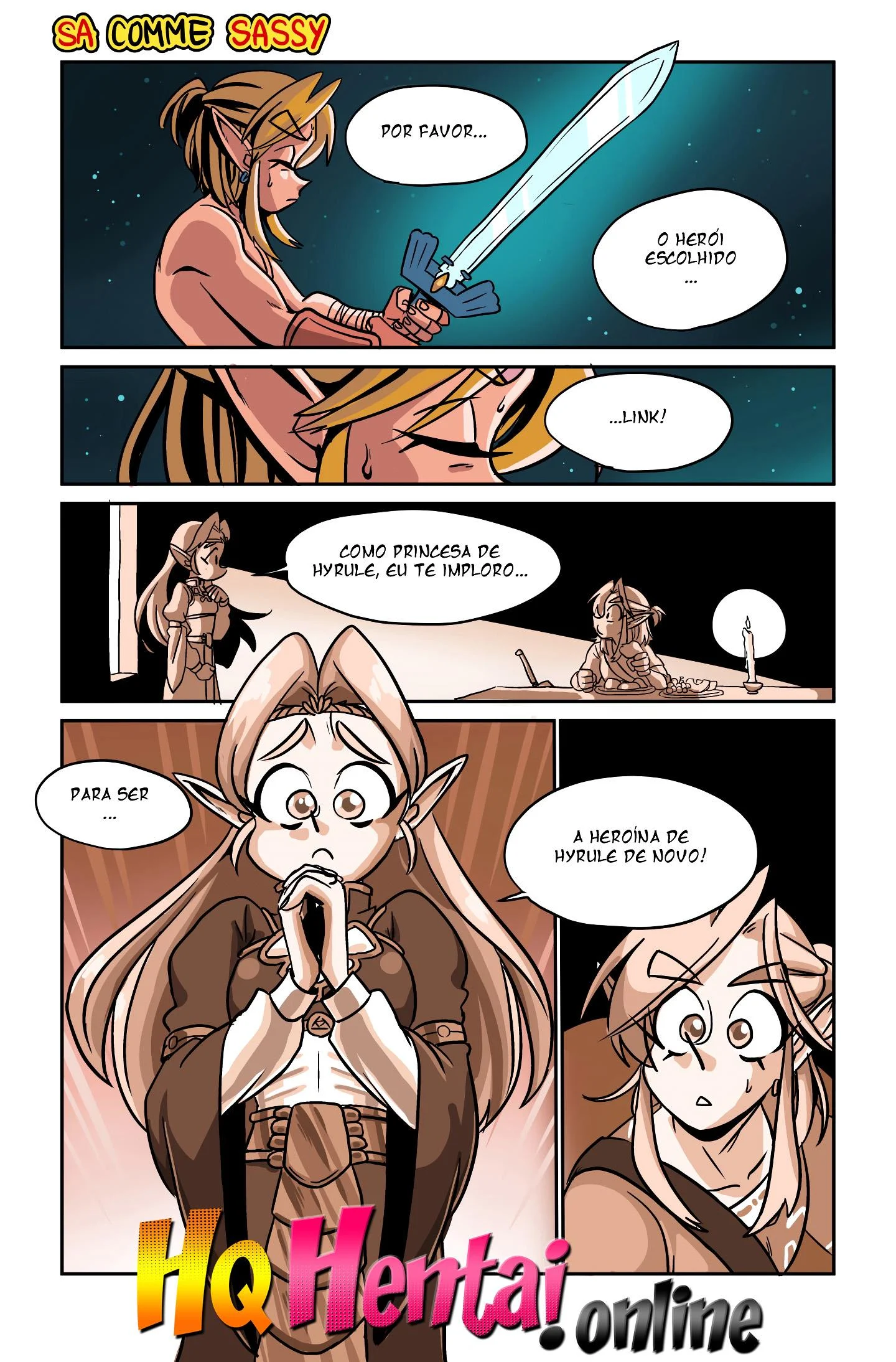 O herói de Hyrule – Super Mario Hentai – Quadrinho De Sexo Em PT-BR