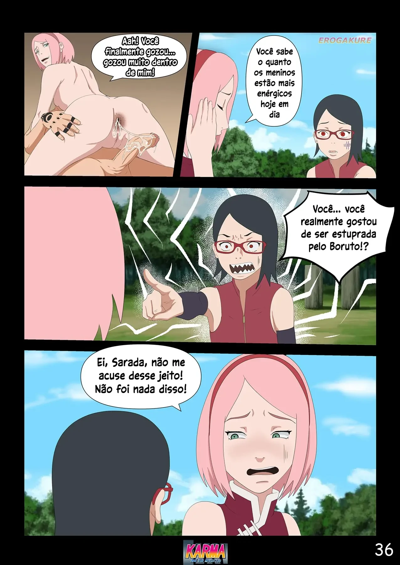 O karma de Boruto 3 – Sarada Hentai – Completo O karma de Boruto 3 – Sarada Hentai – Completo