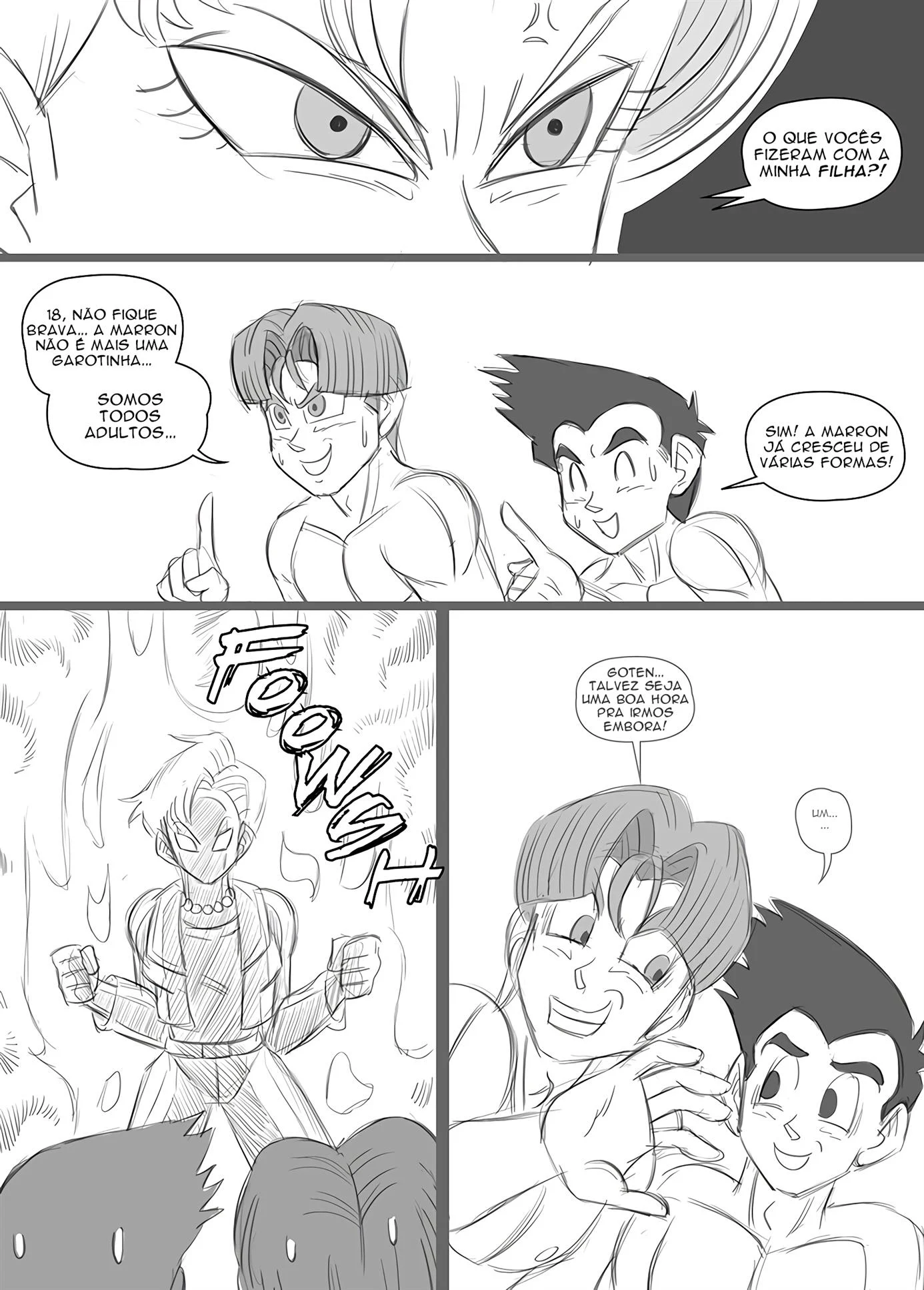 O menage com Marron &ndash; Bombado &ndash; Quadrinho De Sexo Em PT-BR