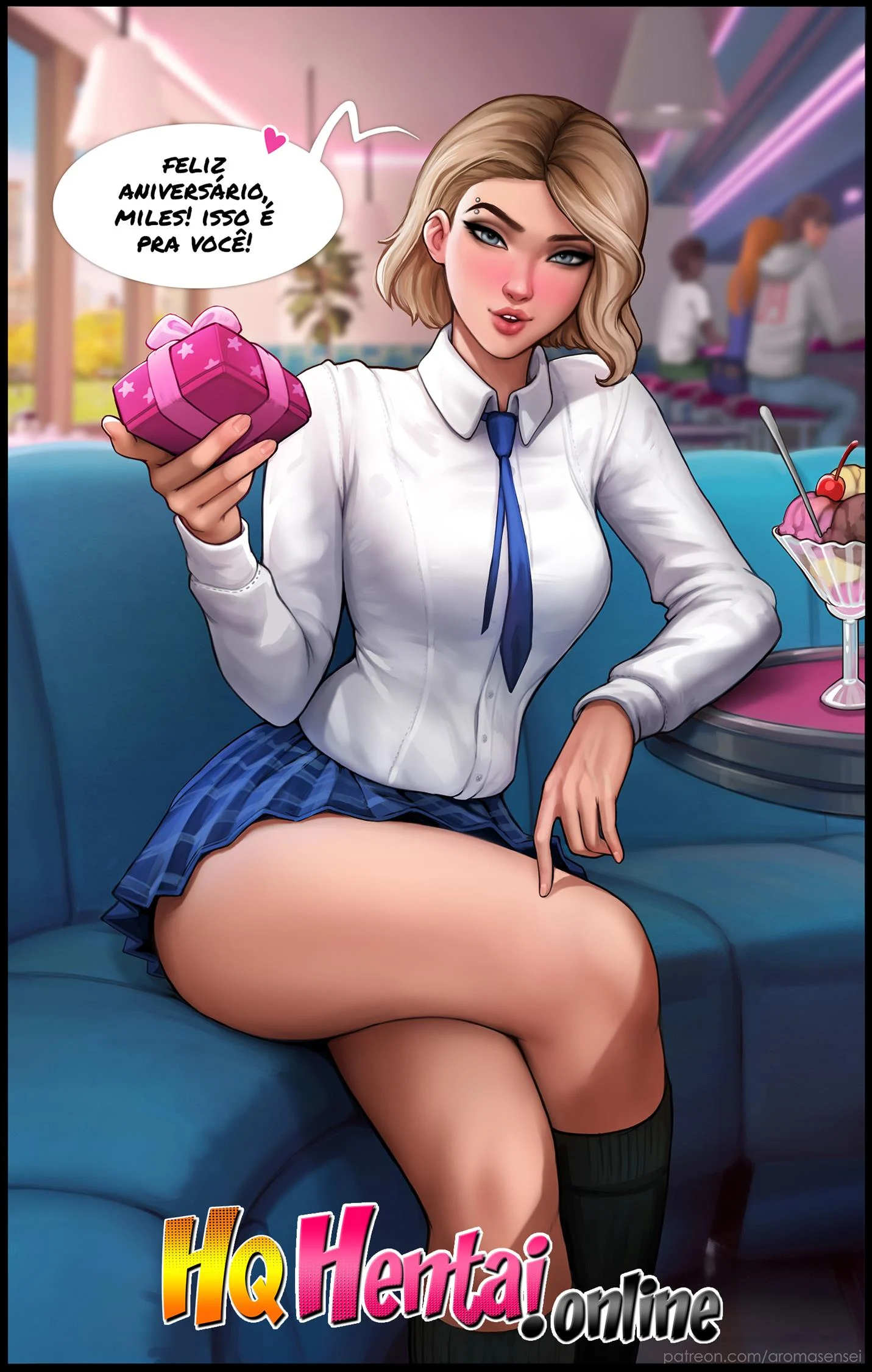 O Presente da Gwen &ndash; Aroma Sensei &ndash; Ler Quadrinho Porno PT-BR