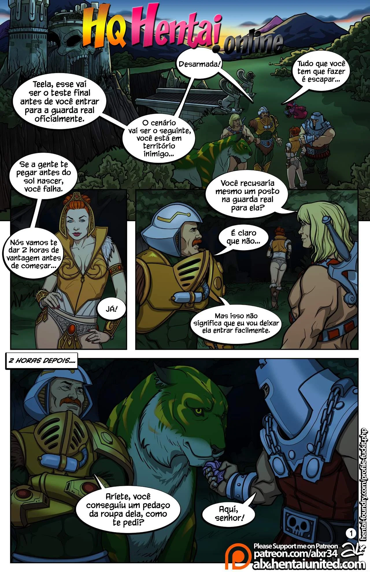 O teste de Teela &ndash; He-man Hentai &ndash; Ler Quadrinho Porno PT-BR