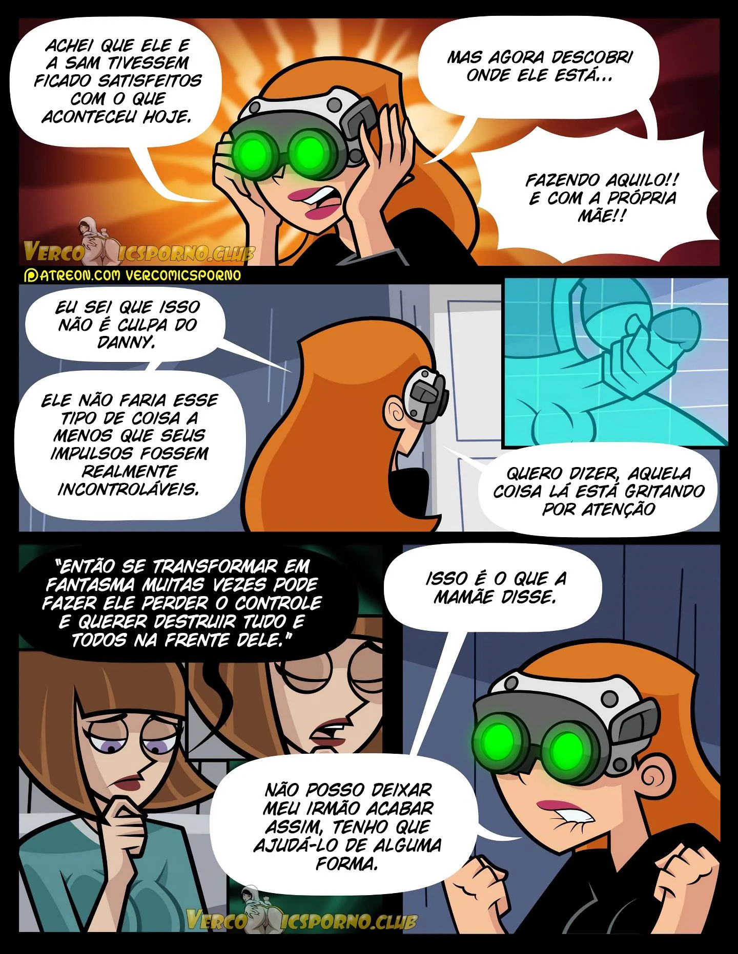 Puberdade Fantasma 2 &ndash; Danny Phantom &ndash; Quadrinho De Sexo Em PT-BR