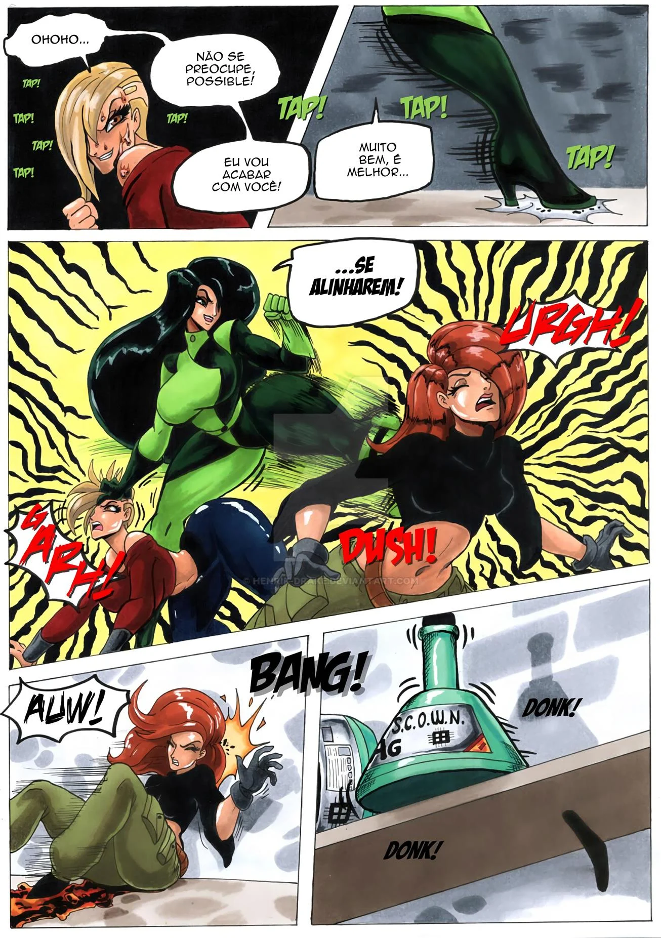 Ron Stoppable e seus novos bichinhos de estimação – Shego Hentai – Completo