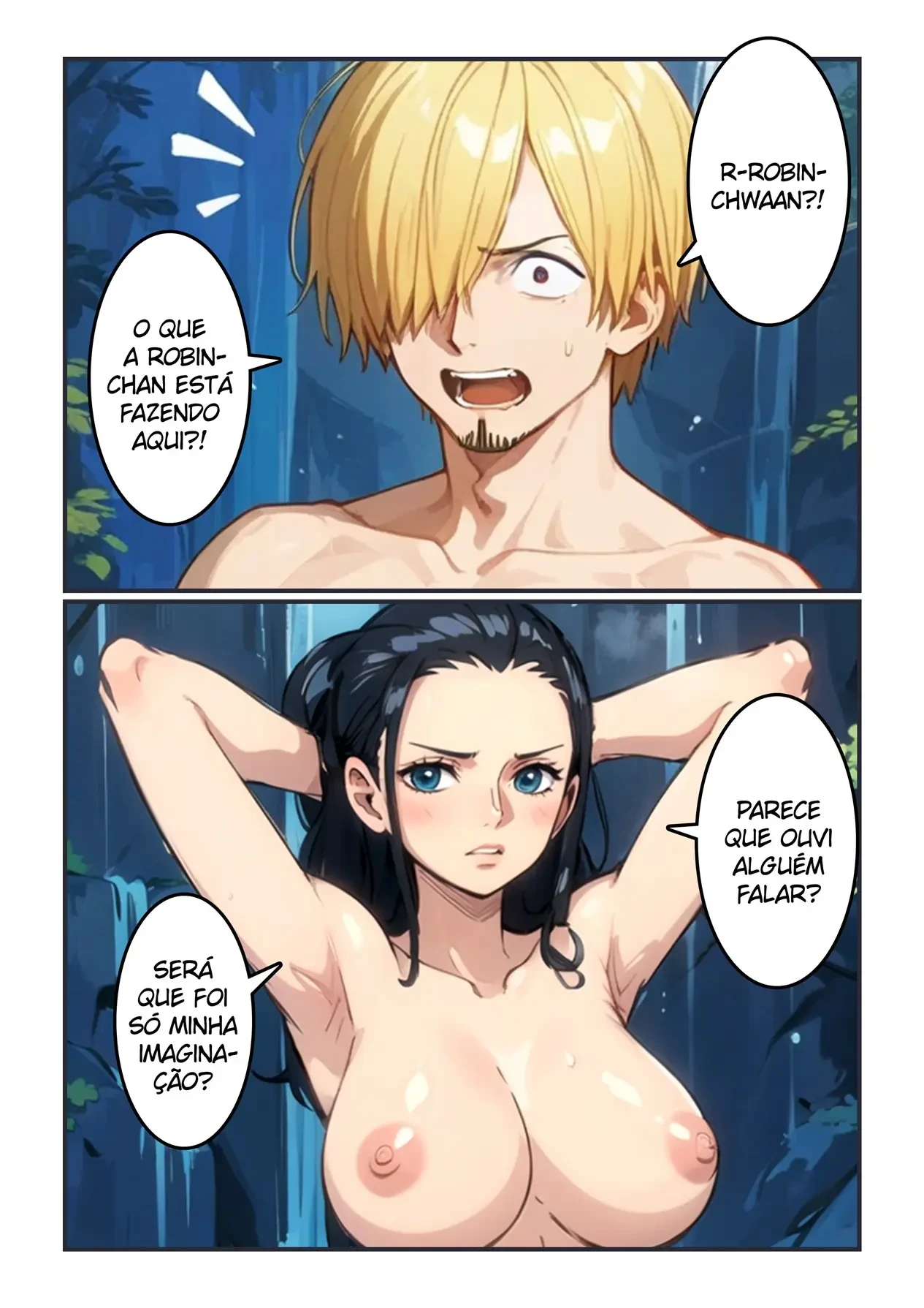 Sanji Fodendo Robin na Cachoeira &ndash; Nico Robin Hentai &ndash; Ler Quadrinho Completos