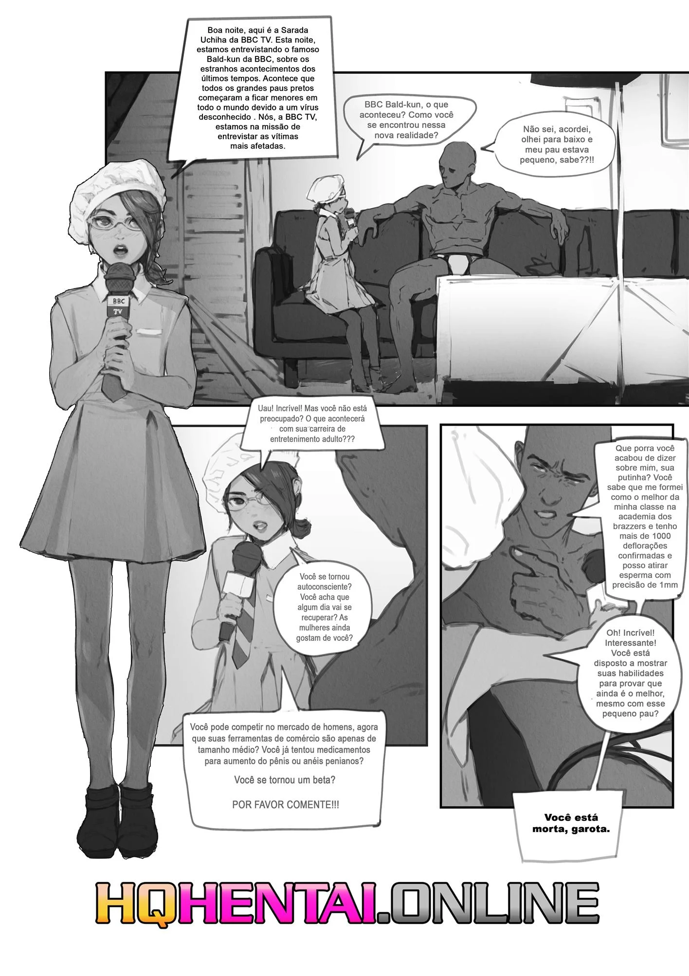 Sarada entrevista um ator porn&ocirc; &ndash; Boquete &ndash; Hentai em Portugu&ecirc;s