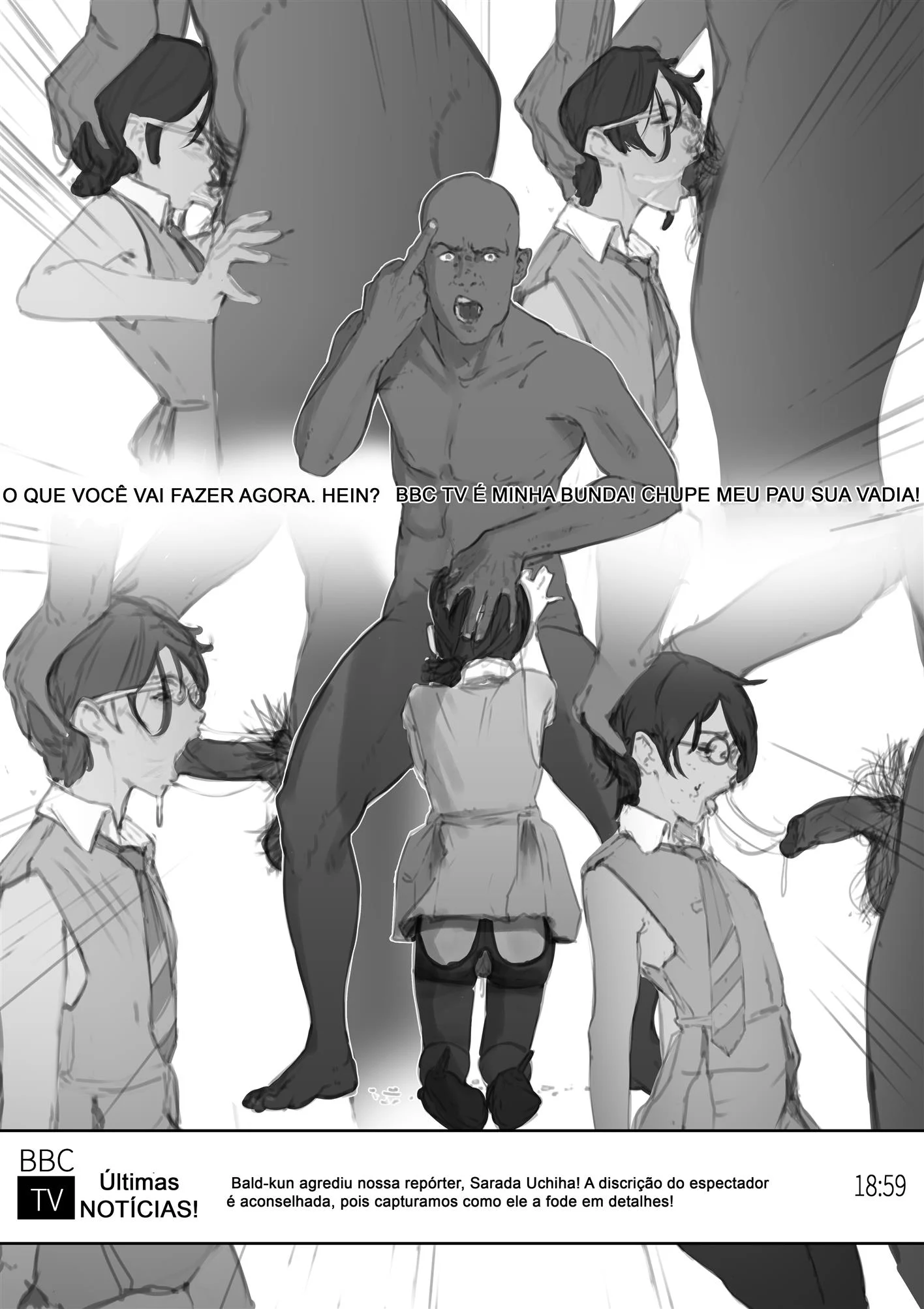 Sarada entrevista um ator porn&ocirc; &ndash; Boquete &ndash; Hentai em Portugu&ecirc;s