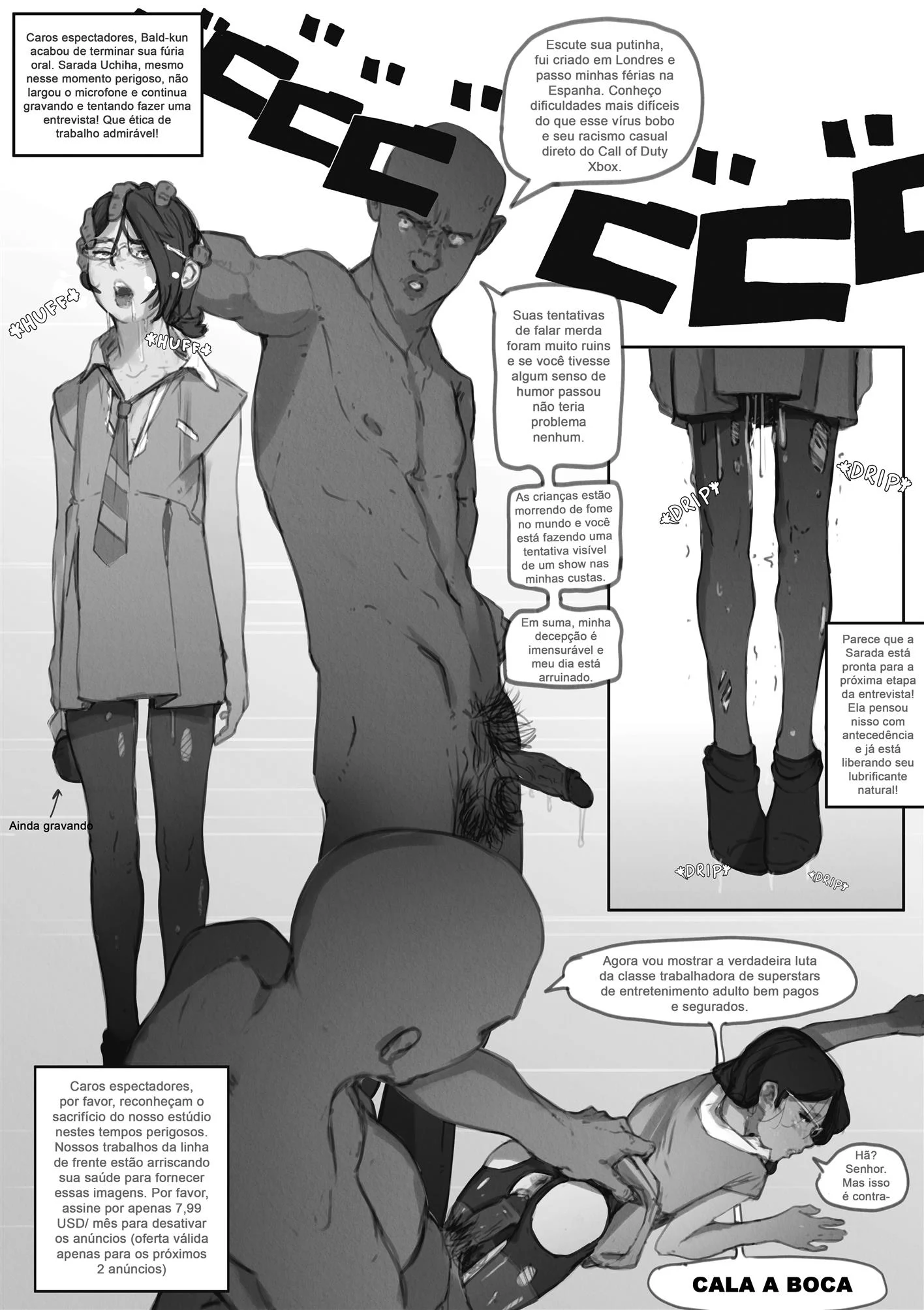 Sarada entrevista um ator porn&ocirc; &ndash; Boquete &ndash; Hentai em Portugu&ecirc;s