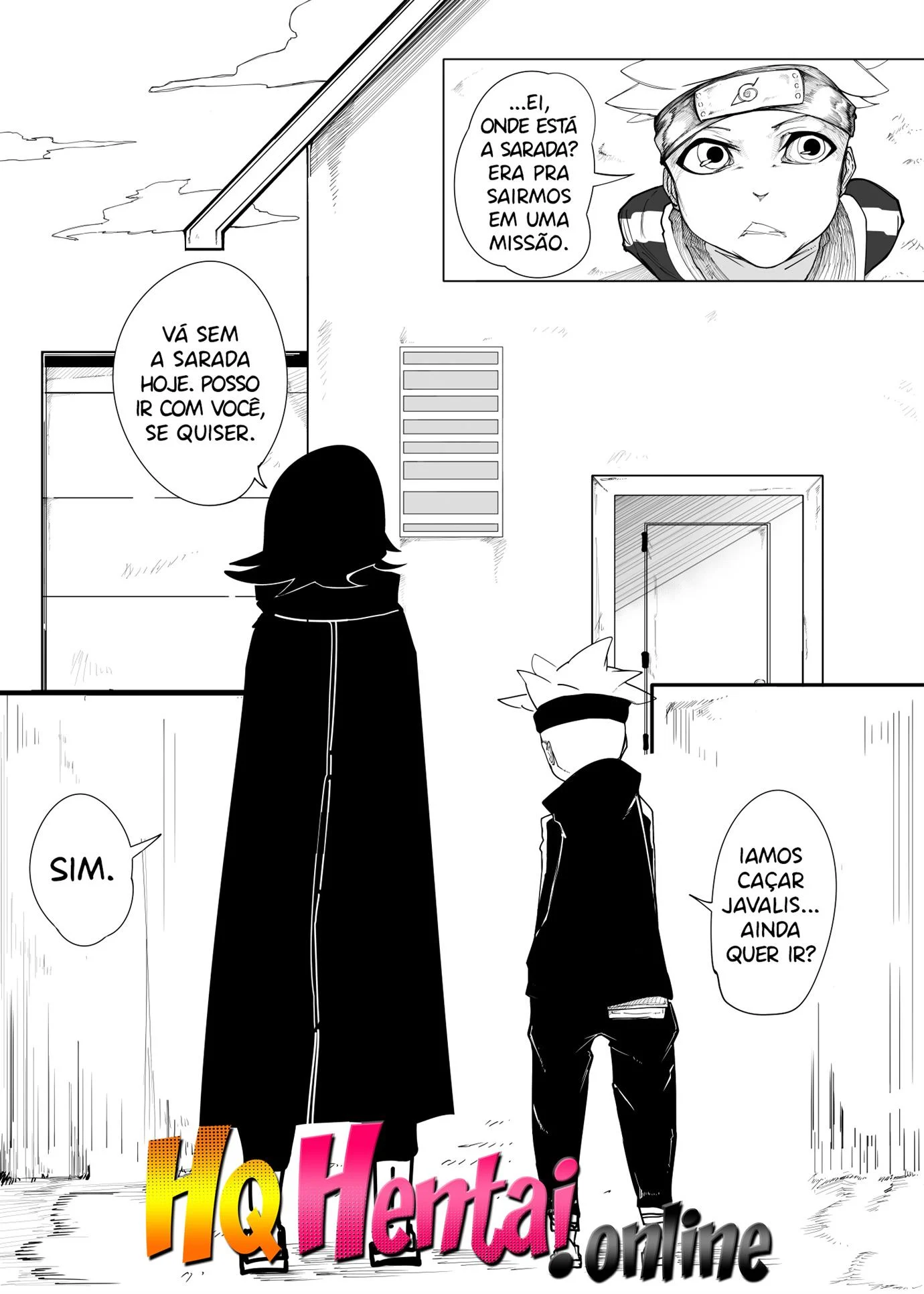 Sarada saciando o desejo de Sakura &ndash; Pau Grande &ndash; Hentai em Portugu&ecirc;s