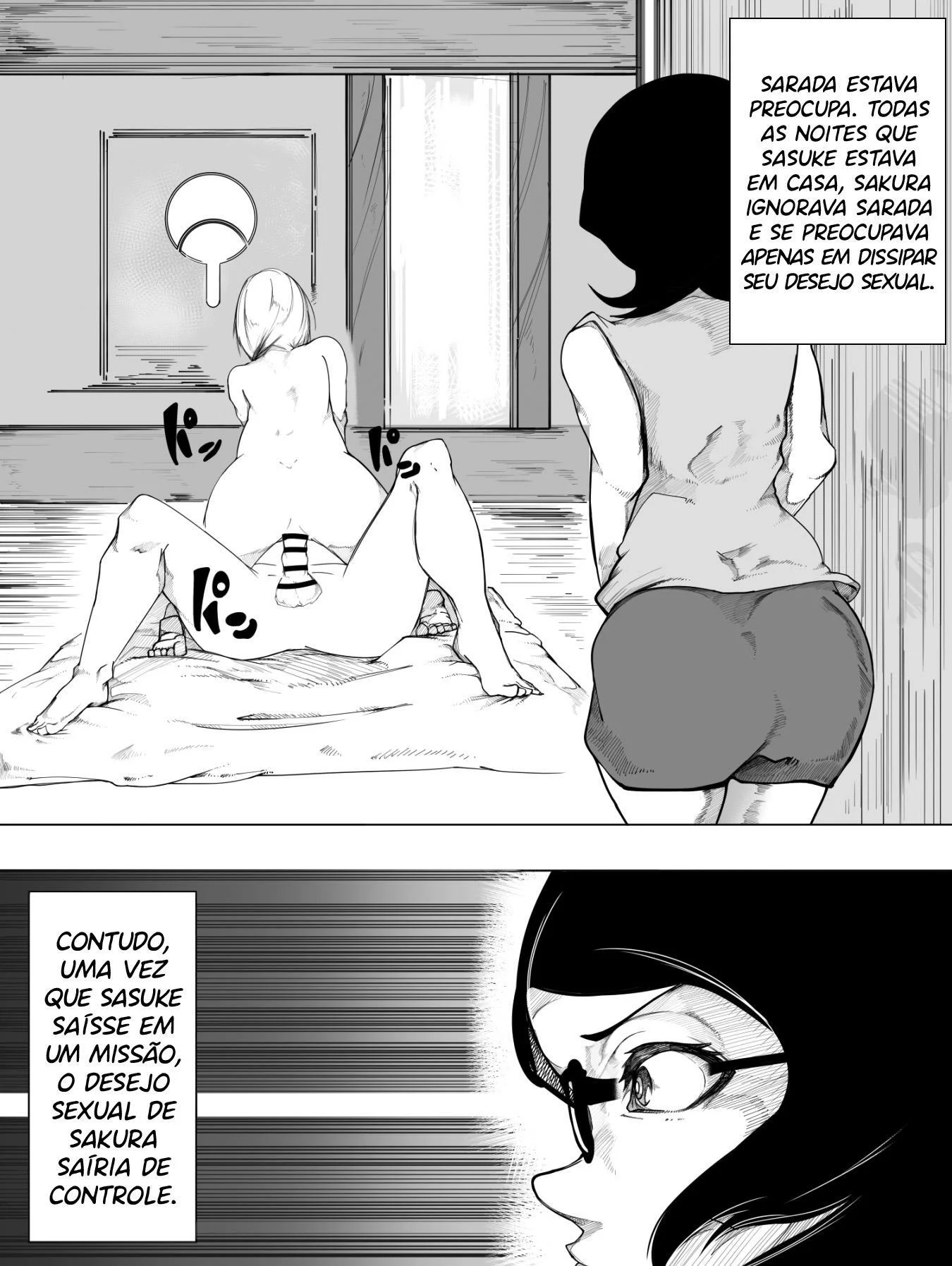 Sarada saciando o desejo de Sakura &ndash; Pau Grande &ndash; Hentai em Portugu&ecirc;s
