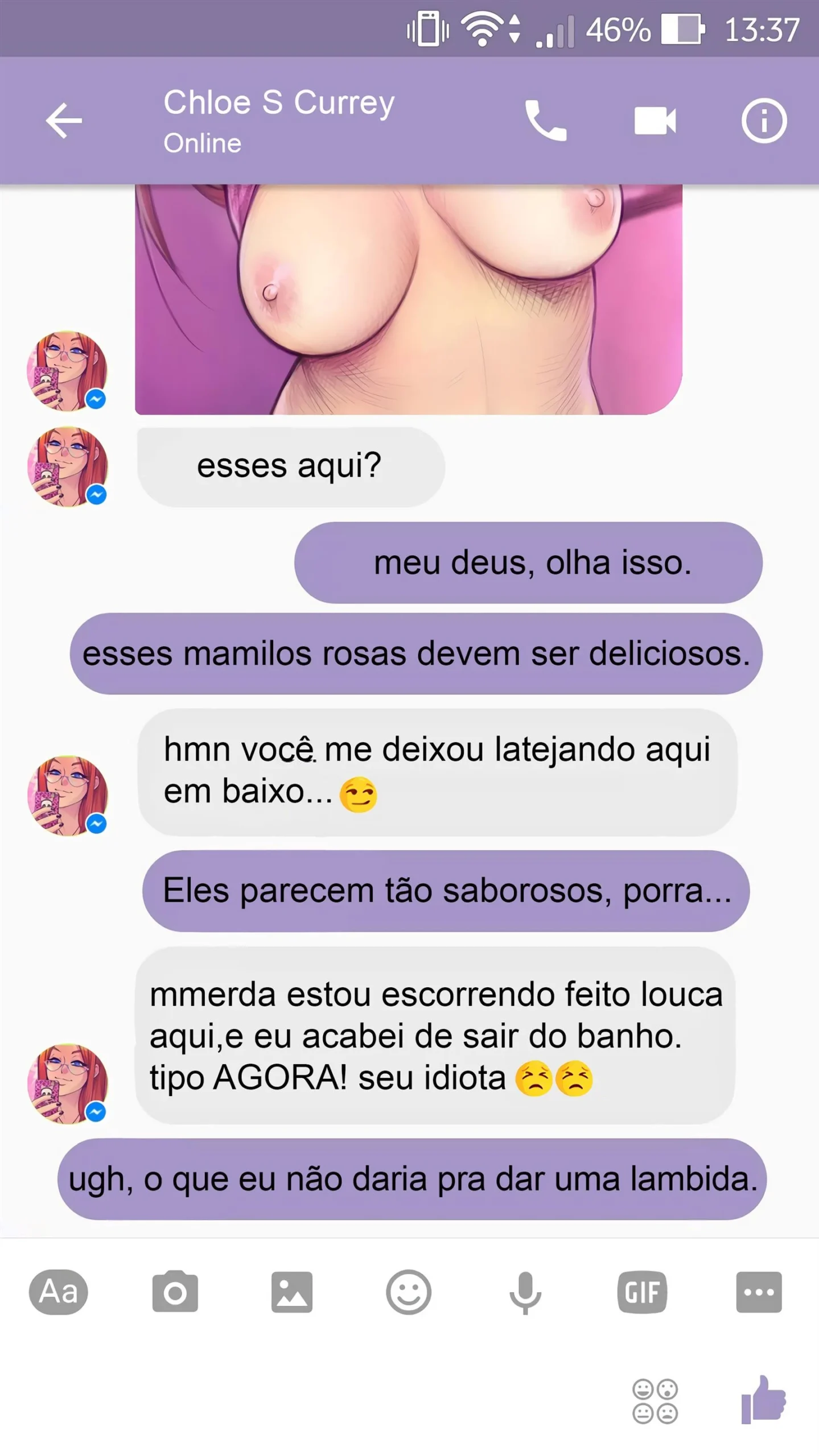 Sexo com Chloe pelo Whatsapp &ndash; HQ De Sexo &ndash; Hentai em Portugu&ecirc;s