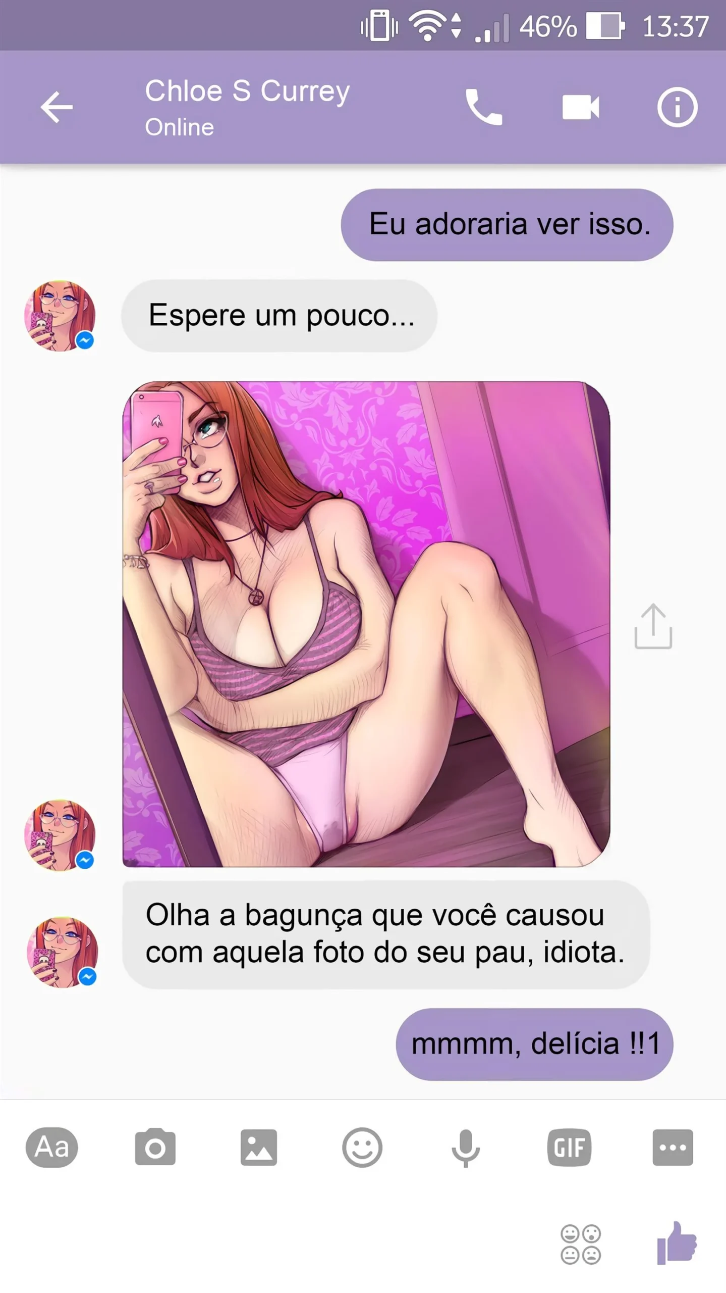 Sexo com Chloe pelo Whatsapp &ndash; HQ De Sexo &ndash; Hentai em Portugu&ecirc;s