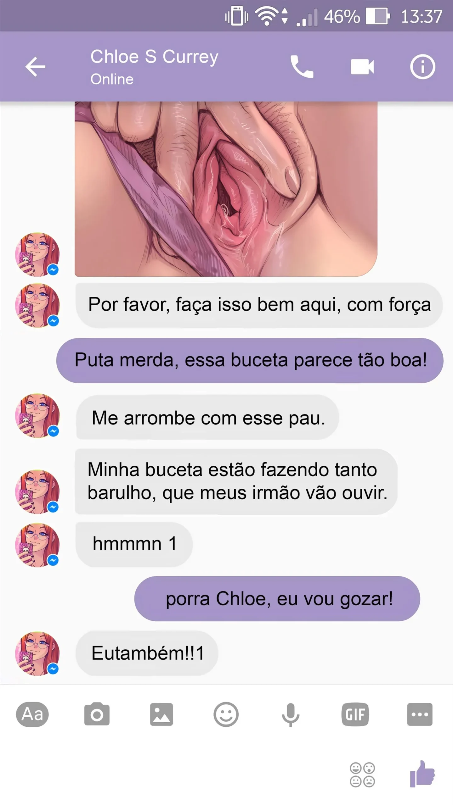 Sexo com Chloe pelo Whatsapp &ndash; HQ De Sexo &ndash; Hentai em Portugu&ecirc;s