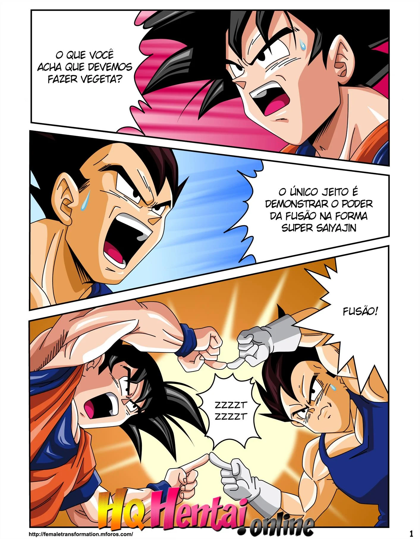 Sexo Saiyajin &ndash; Gozando Dentro &ndash; Quadrinho De Sexo Em PT-BR