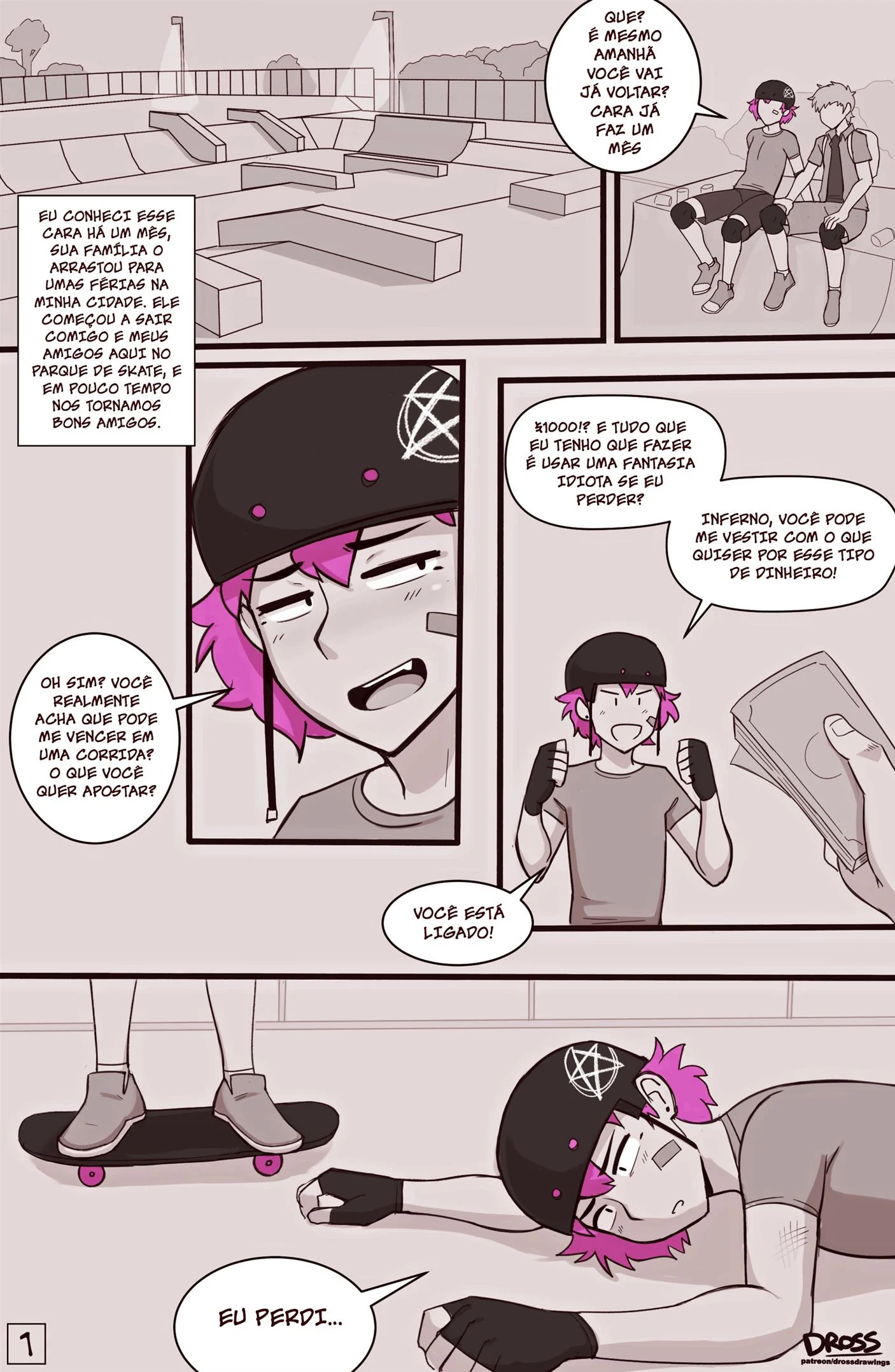 Skatista Crossdresser &ndash; Yaoi &ndash; Todo em PT-BR