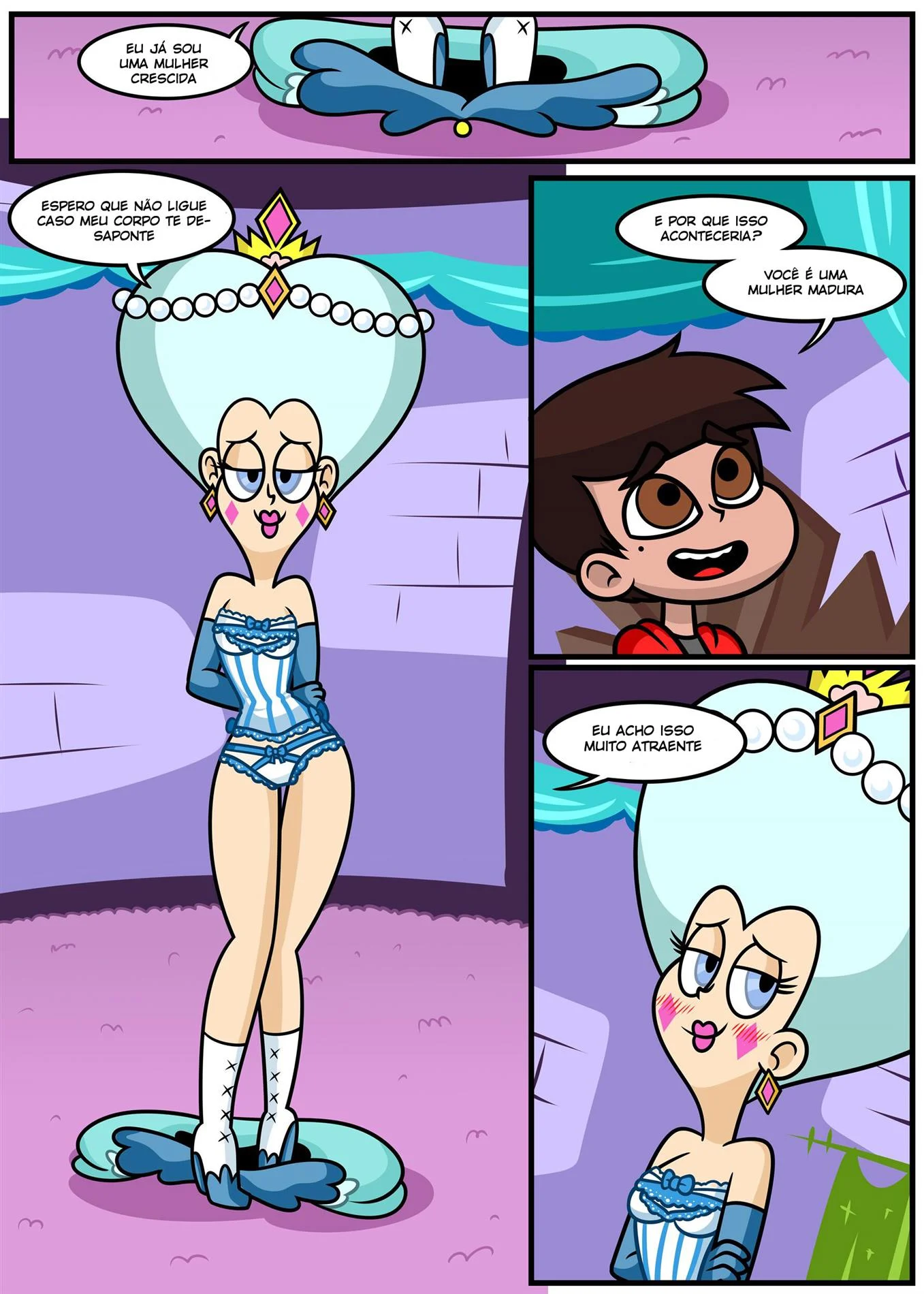 Sozinho com a Rainha &ndash; MILF &ndash; Quadrinho De Sexo Em PT-BR