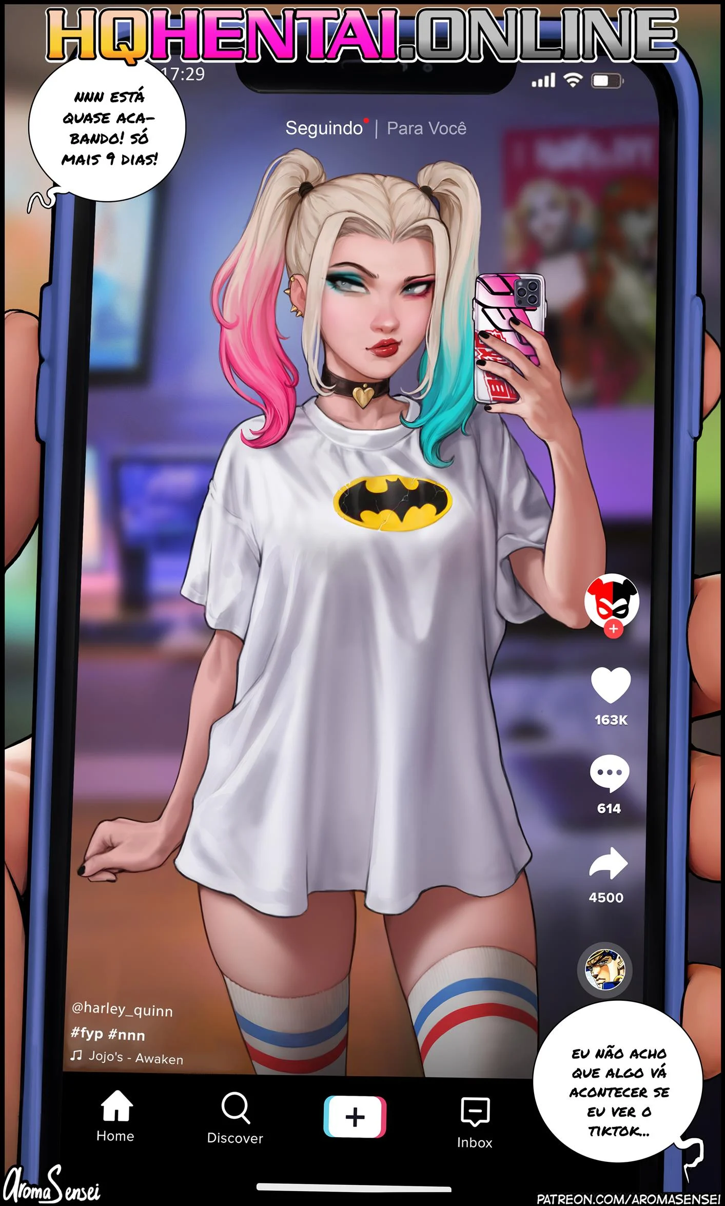 TikTok da Arlequina &ndash; Quadrinhos Eroticos &ndash; Quadrinho De Sexo Em PT-BR