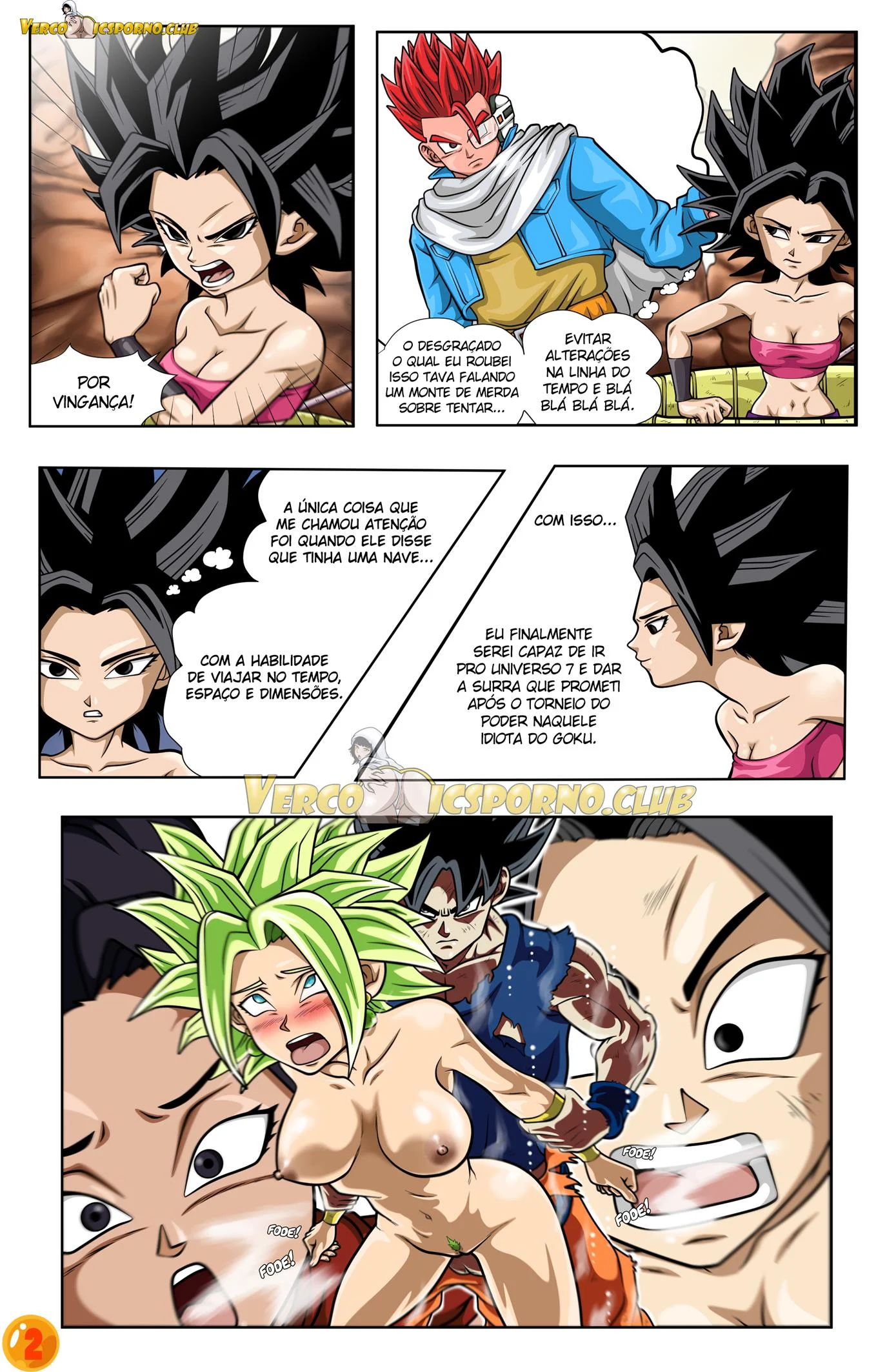 Trunks e Caulifla – Gozando Dentro – Ler Quadrinho Porno PT-BR