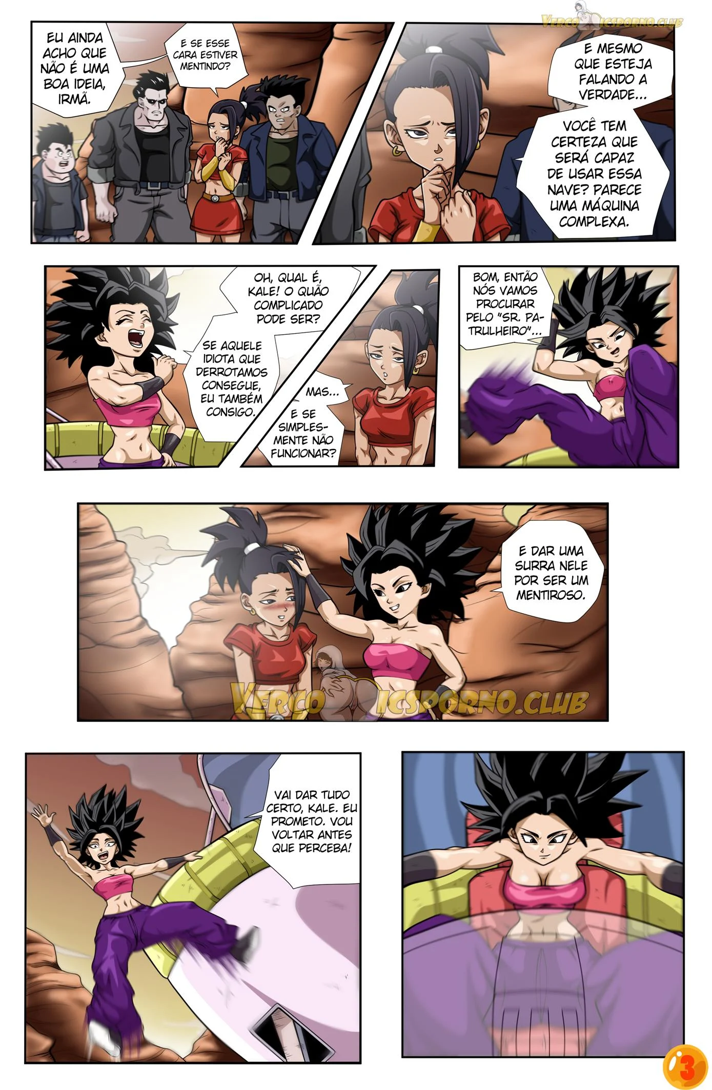 Trunks e Caulifla – Gozando Dentro – Ler Quadrinho Porno PT-BR