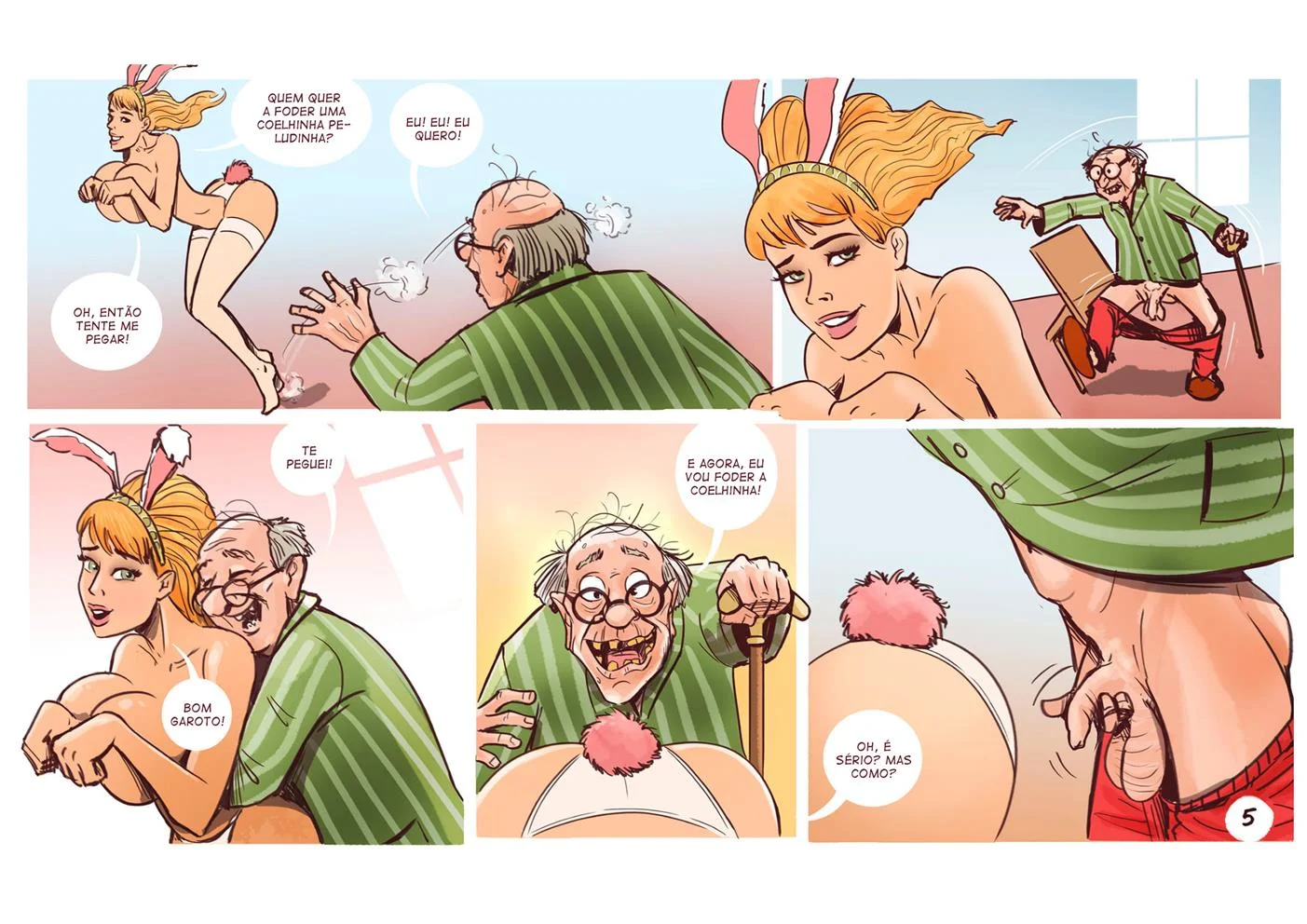 Vov&ocirc; sortudo &ndash; HQ Hentai &ndash; Ler Quadrinho Porno PT-BR