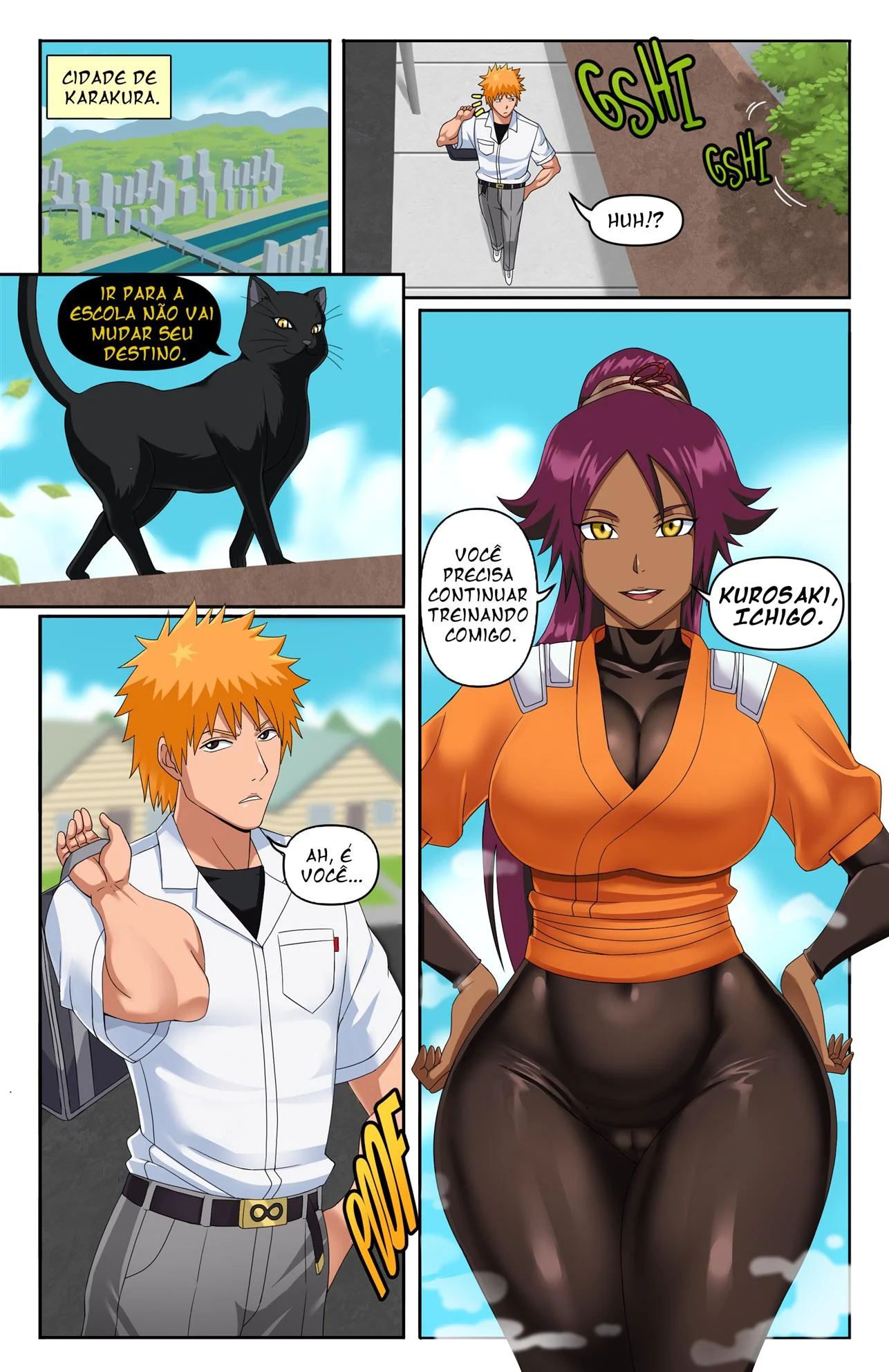 Yoruichi em busca do pau de Ichigo &ndash; Hentai &ndash; Quadrinho em Portugu&ecirc;s PT-BR