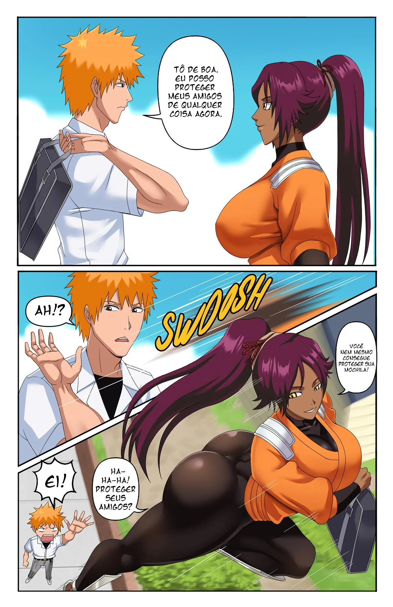 Yoruichi em busca do pau de Ichigo &ndash; Hentai &ndash; Quadrinho em Portugu&ecirc;s PT-BR