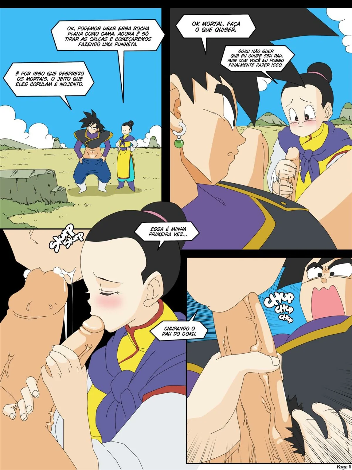 A Ambição de Zamasu: Piranha Chichi Humilha o Vilão - Dragon Ball Super Hentai HQ Brasileiro