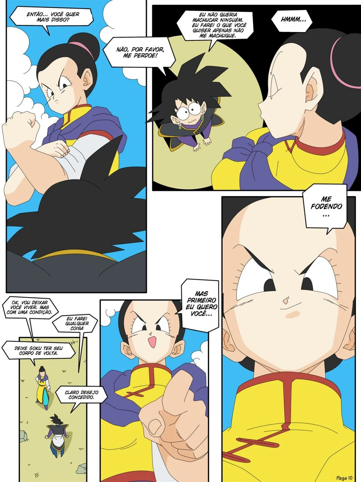 A Ambição de Zamasu: Piranha Chichi Humilha o Vilão - Dragon Ball Super Hentai HQ Brasileiro