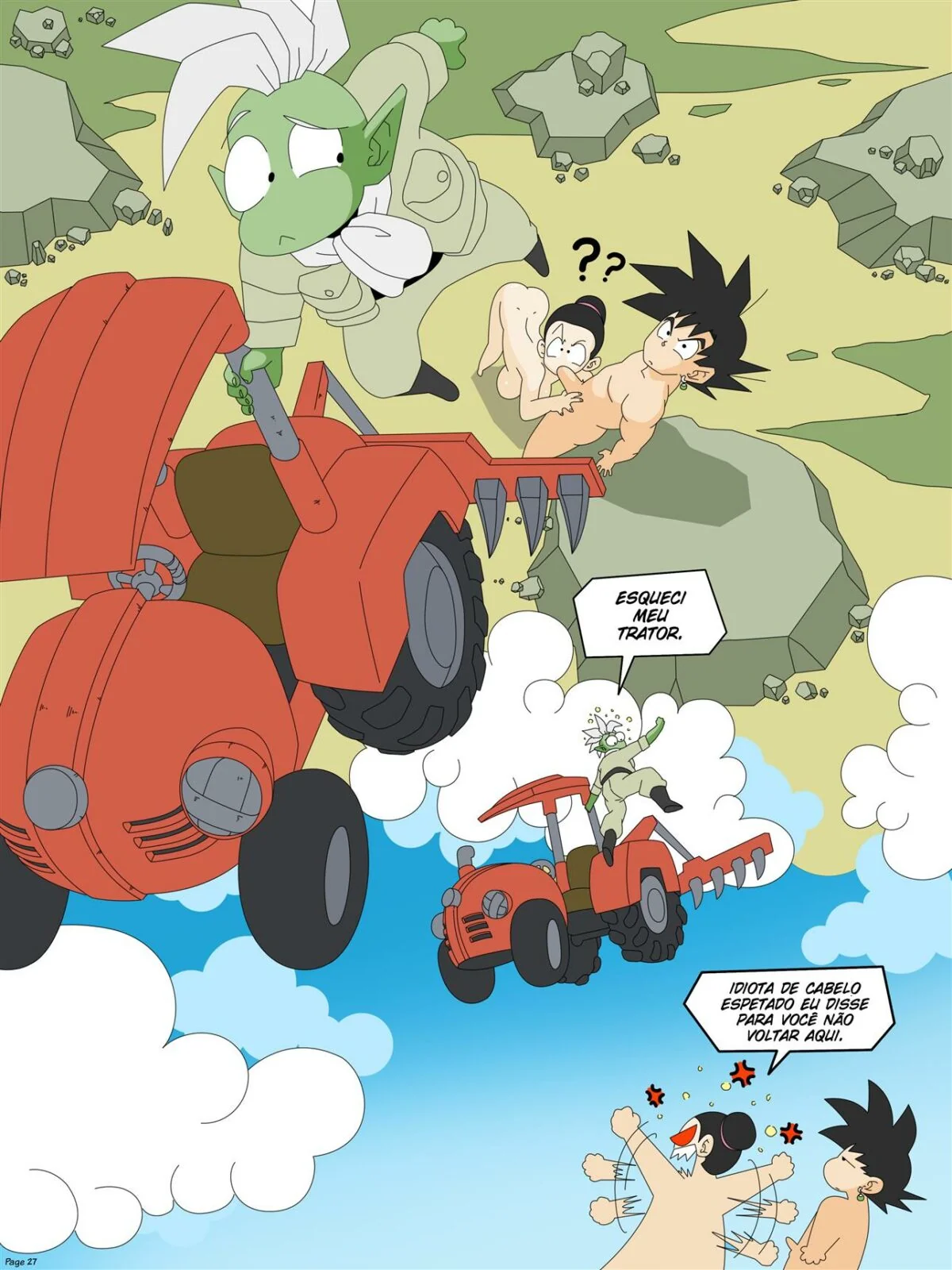 A Ambição de Zamasu: Piranha Chichi Humilha o Vilão - Dragon Ball Super Hentai HQ Brasileiro