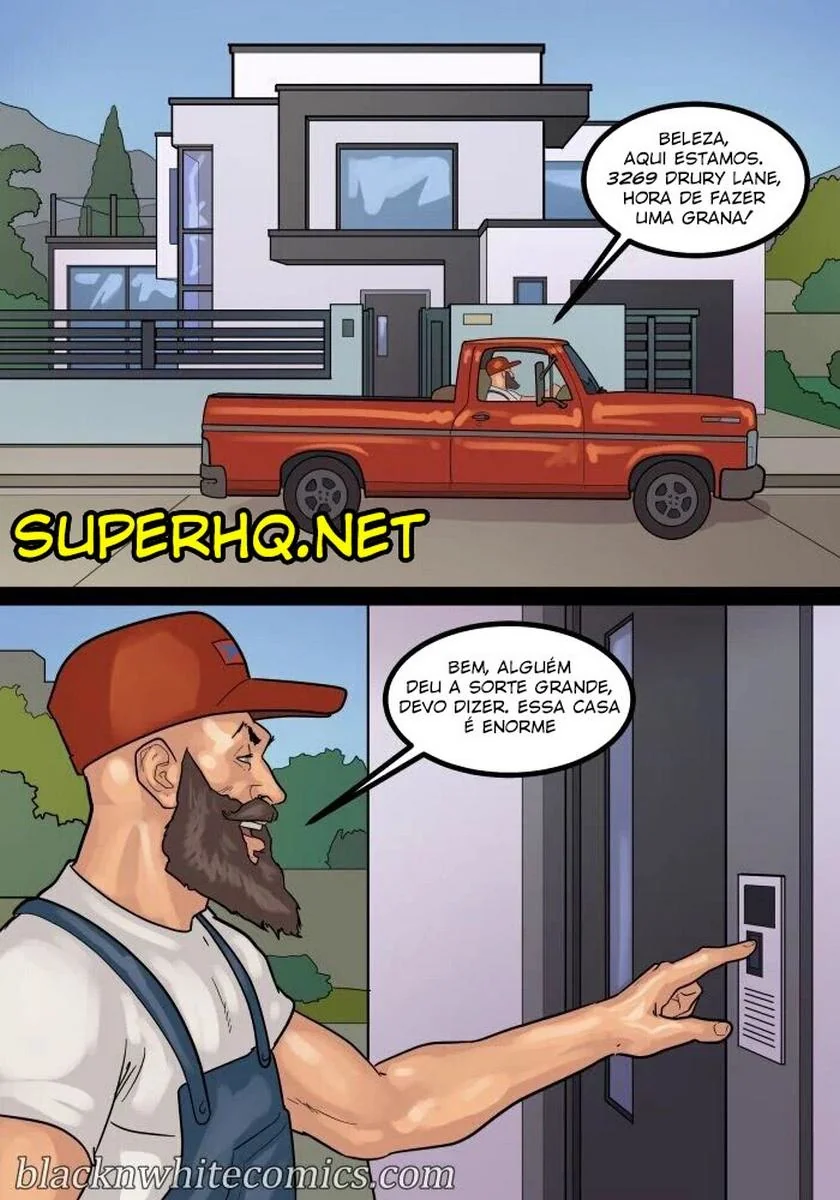 A Danada Negona Madura Safada Não Resistiu à Pica do Encanador - Hentai Interracial em HQ Brasileiro