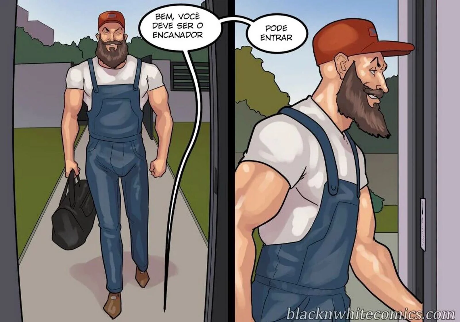 A Danada Negona Madura Safada Não Resistiu à Pica do Encanador - Hentai Interracial em HQ Brasileiro