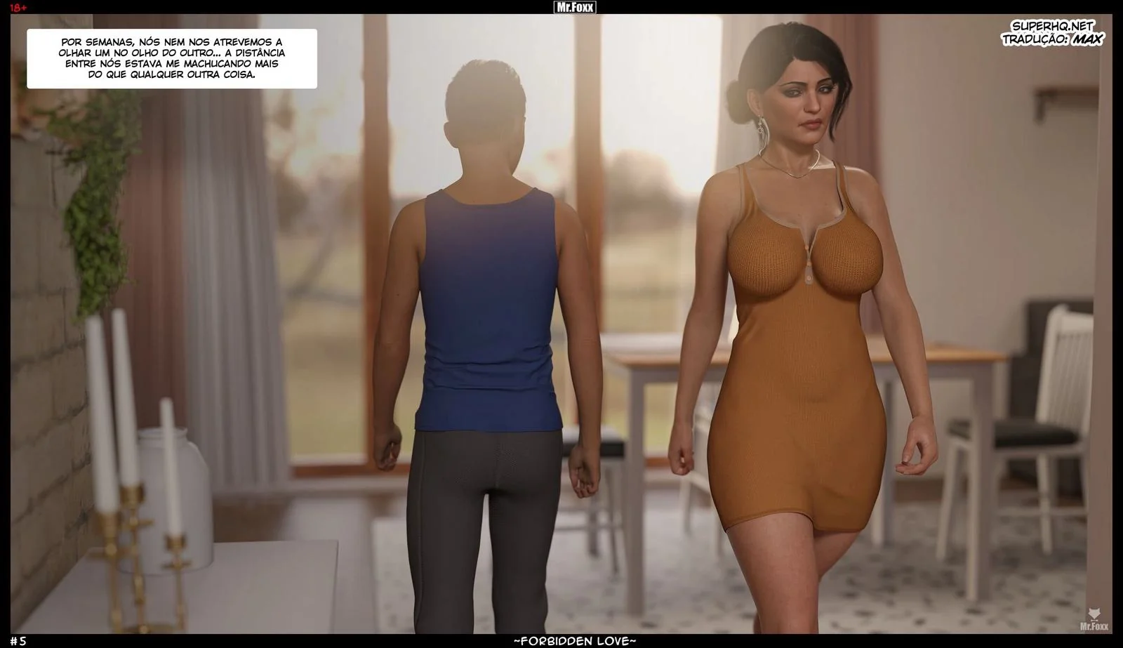 A Dona de Casa Piranha: Flagrou o Filho na Punheta e Liberou a Buceta - Hentai Incesto em HQ Brasileiro