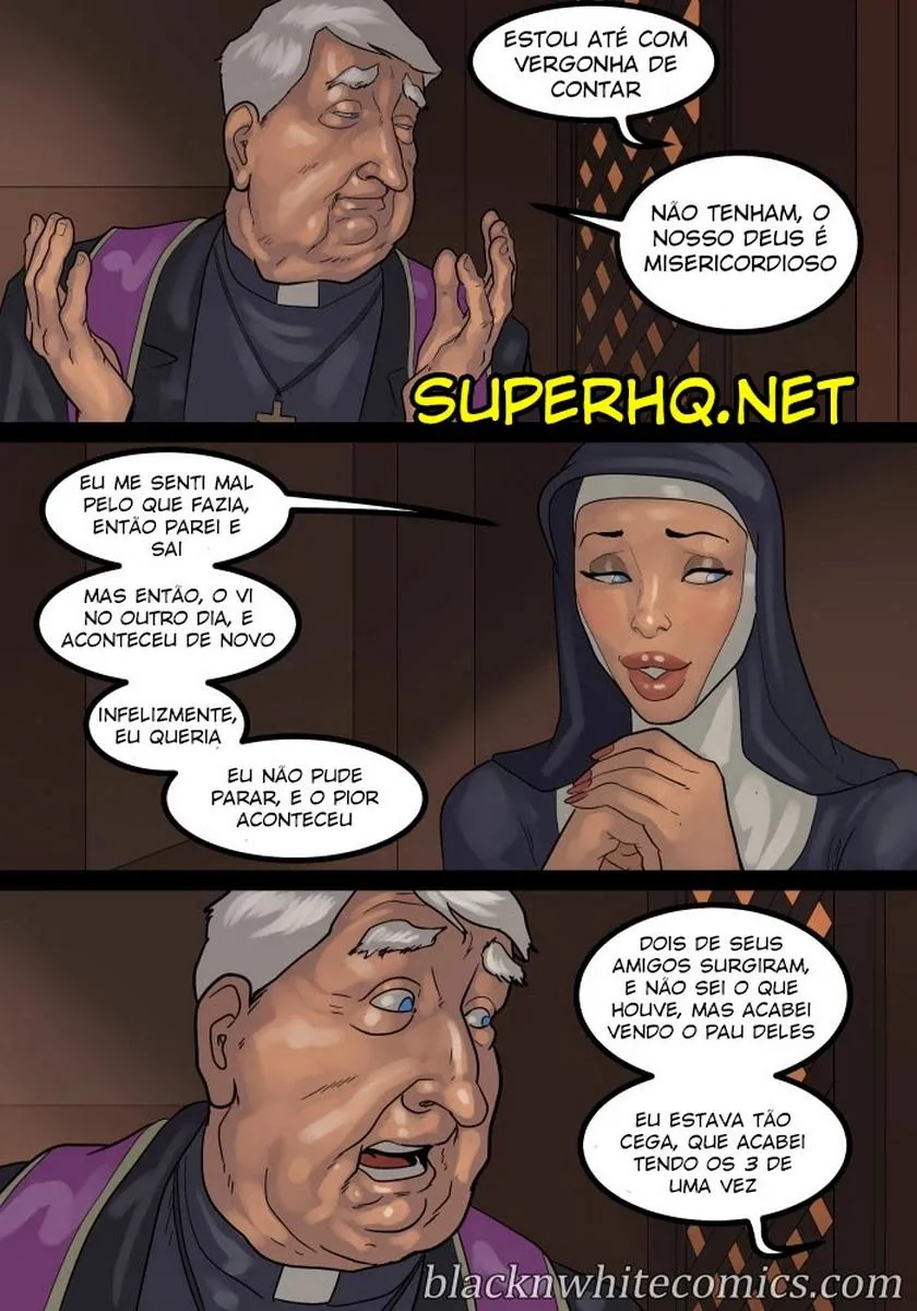 A Freira Piranha e o Chefe Dotado - Desejo Interracial em HQ Brasileiro