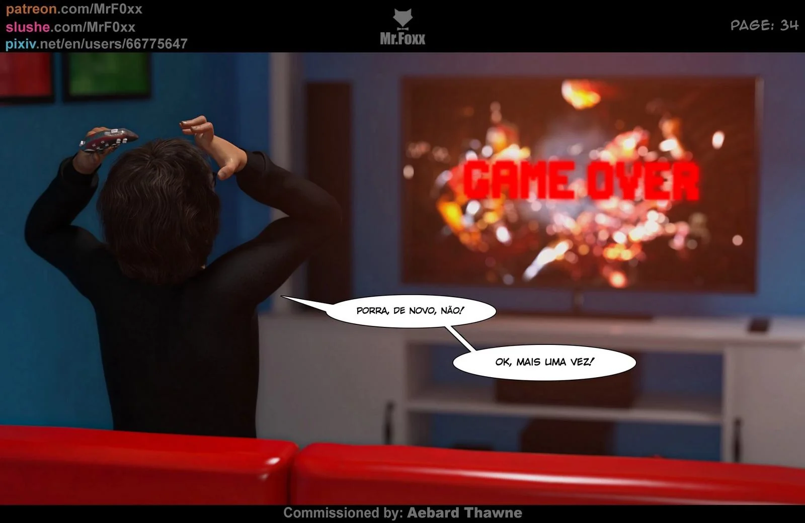 A Mãe Piranha do Amigo - Hentai 3D em HQ Brasileiro