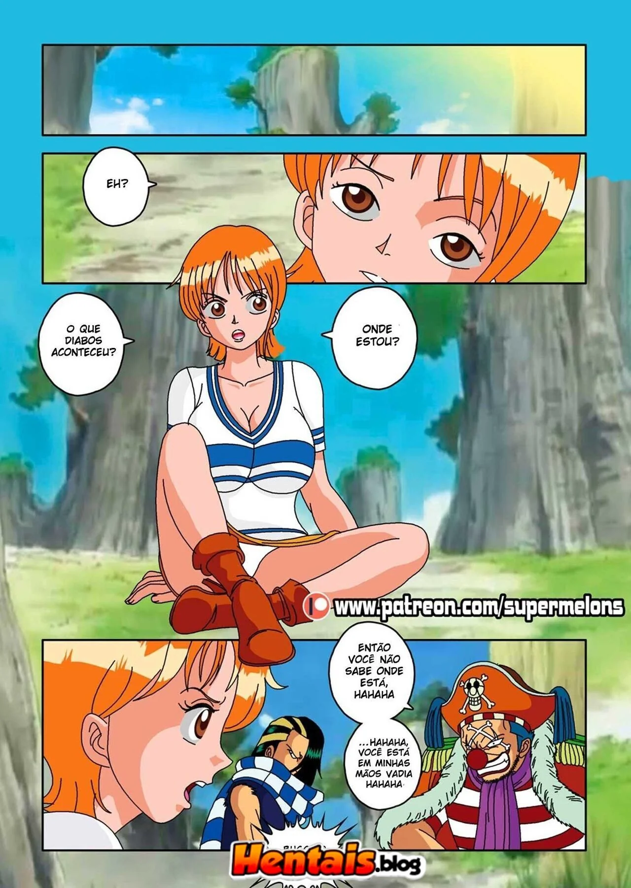 A Pica Murcha do Luffy - Nami Piranha Quer Levar Rola, Mas Fica na Vontade - HQ Hentai Brasileiro