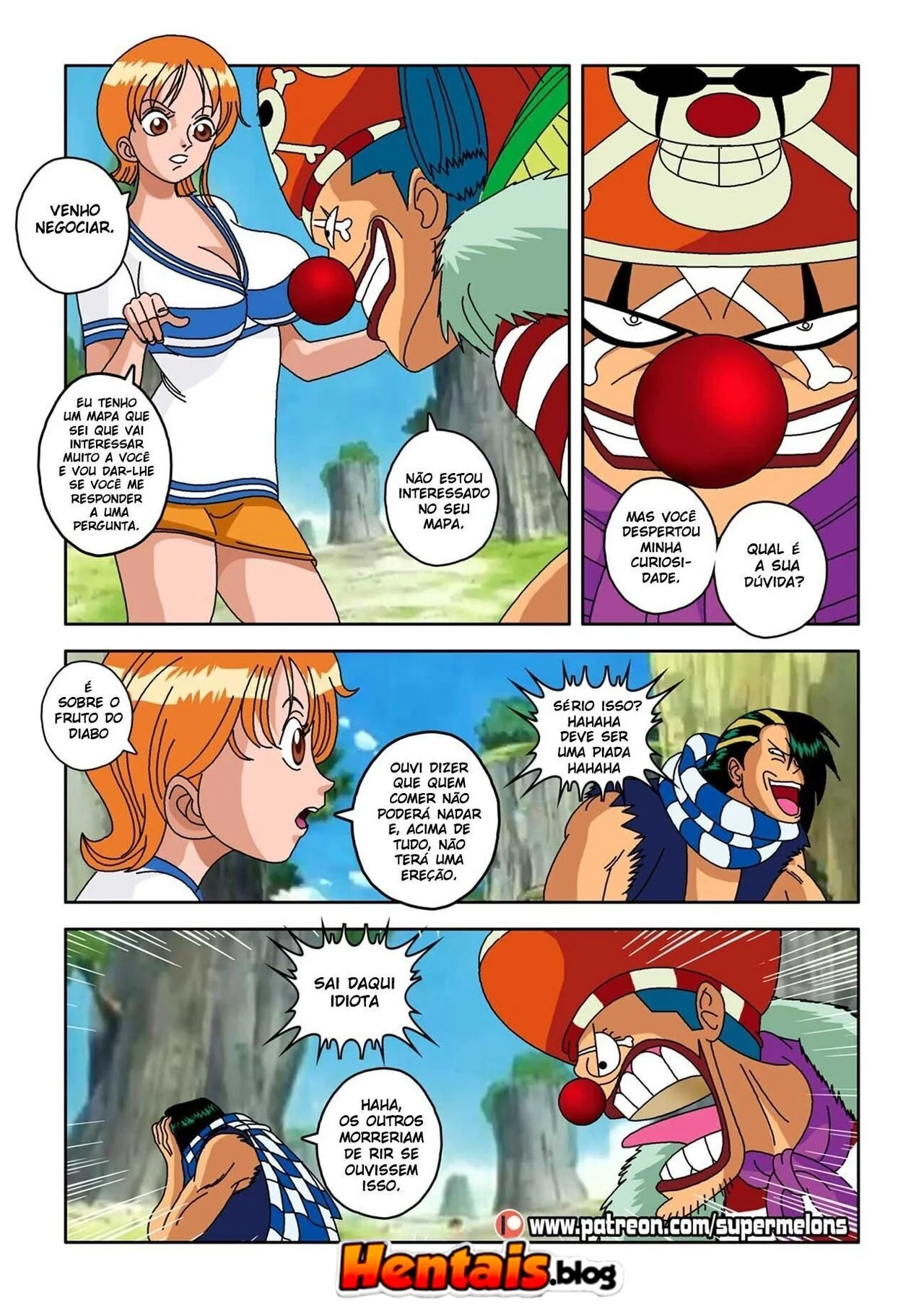 A Pica Murcha do Luffy - Nami Piranha Quer Levar Rola, Mas Fica na Vontade - HQ Hentai Brasileiro