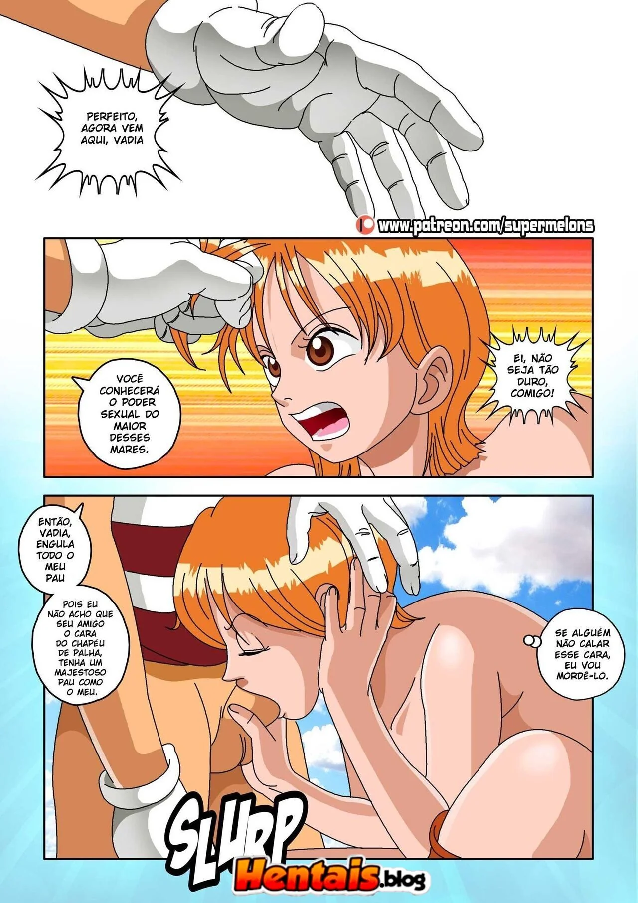 A Pica Murcha do Luffy - Nami Piranha Quer Levar Rola, Mas Fica na Vontade - HQ Hentai Brasileiro
