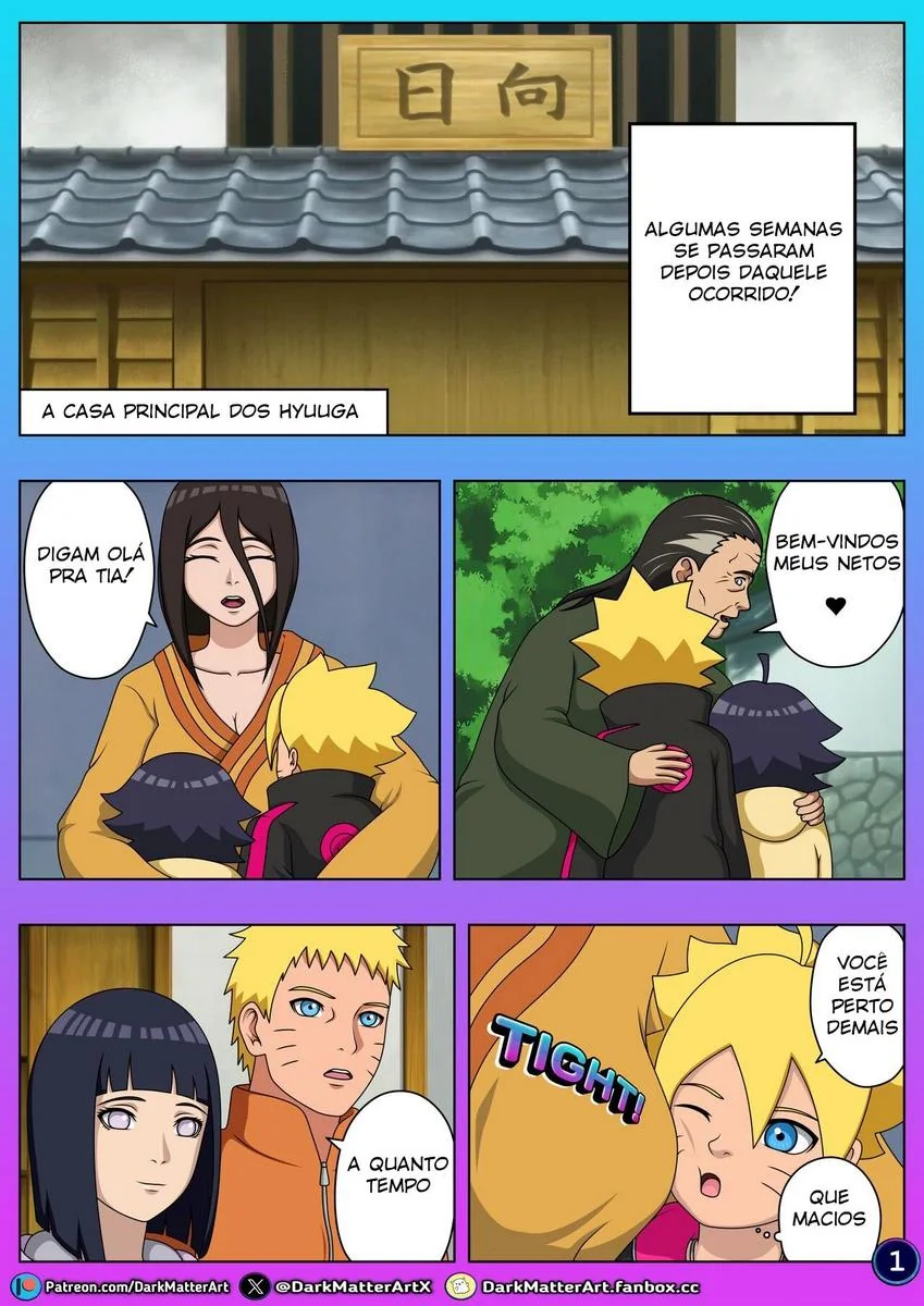 A Piranha da Hinata Sofrendo na Pica do Boruto em Hentai HQ Brasileiro