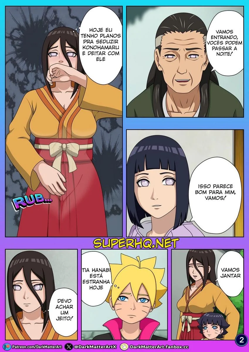 A Piranha da Hinata Sofrendo na Pica do Boruto em Hentai HQ Brasileiro