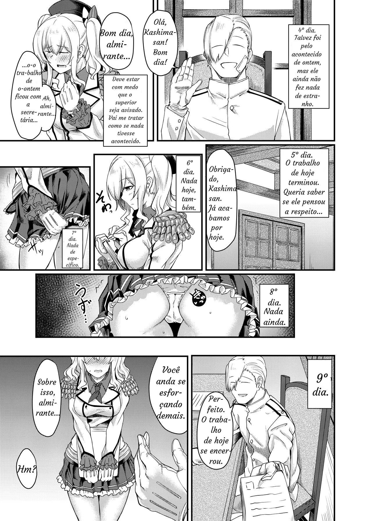 A Piranha da Kashima Pagando um Boquete Pro Almirante - Hentai HQ Brasileiro